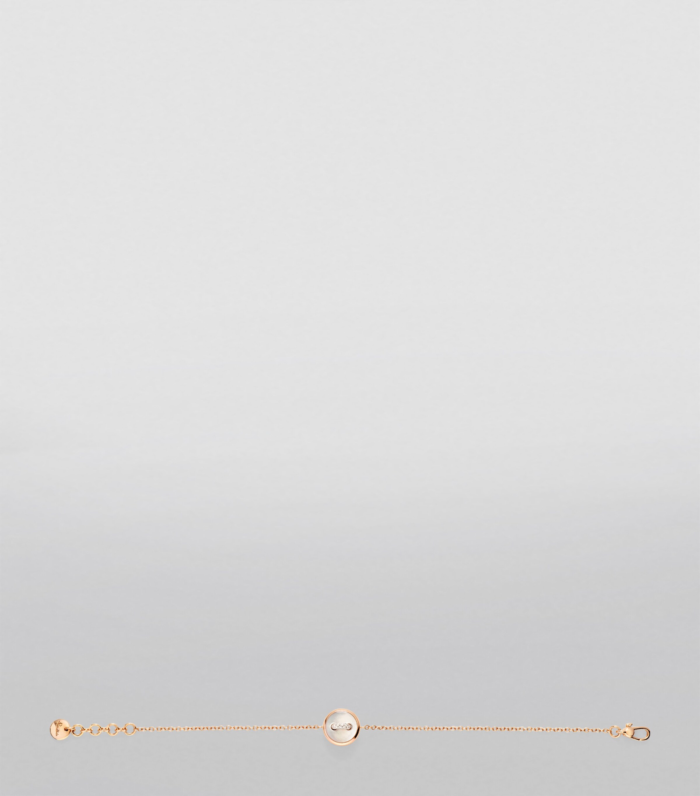 Rose Gold, Diamond and Mother-of-Pearl Pom Pom Dot Bracelet DB0MP Image 4