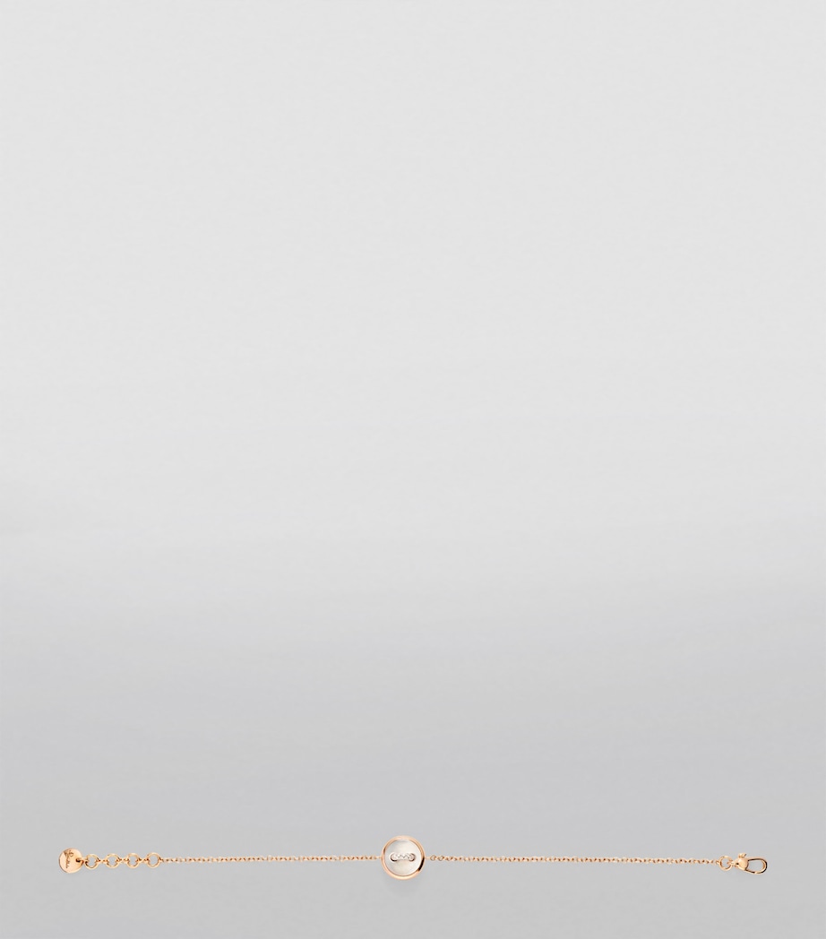 Rose Gold, Diamond and Mother-of-Pearl Pom Pom Dot Bracelet DB0MP Image 4