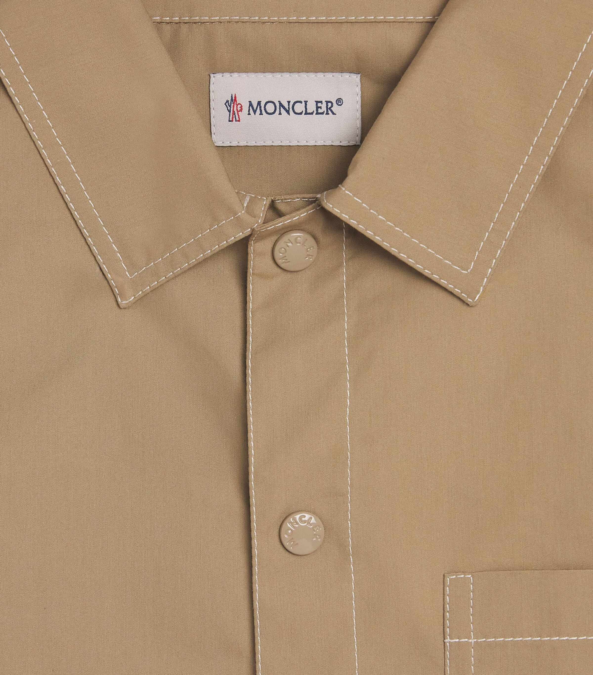 Moncler Enfant Poplin Short-Sleeve Shirt (8-10 Years) Image 3