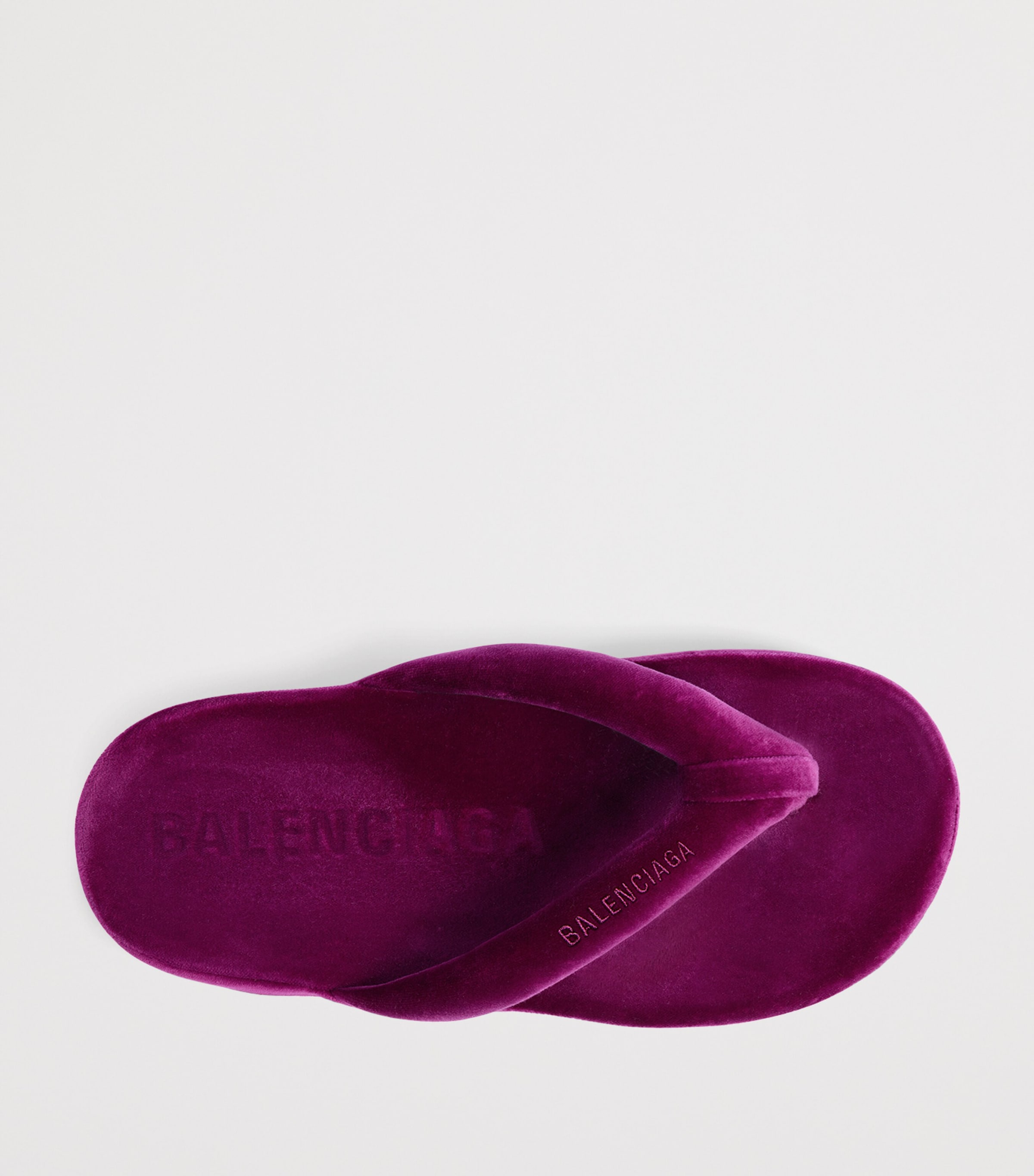Balenciaga Velvet Jet Lag Flatform Flip Flops Image 3