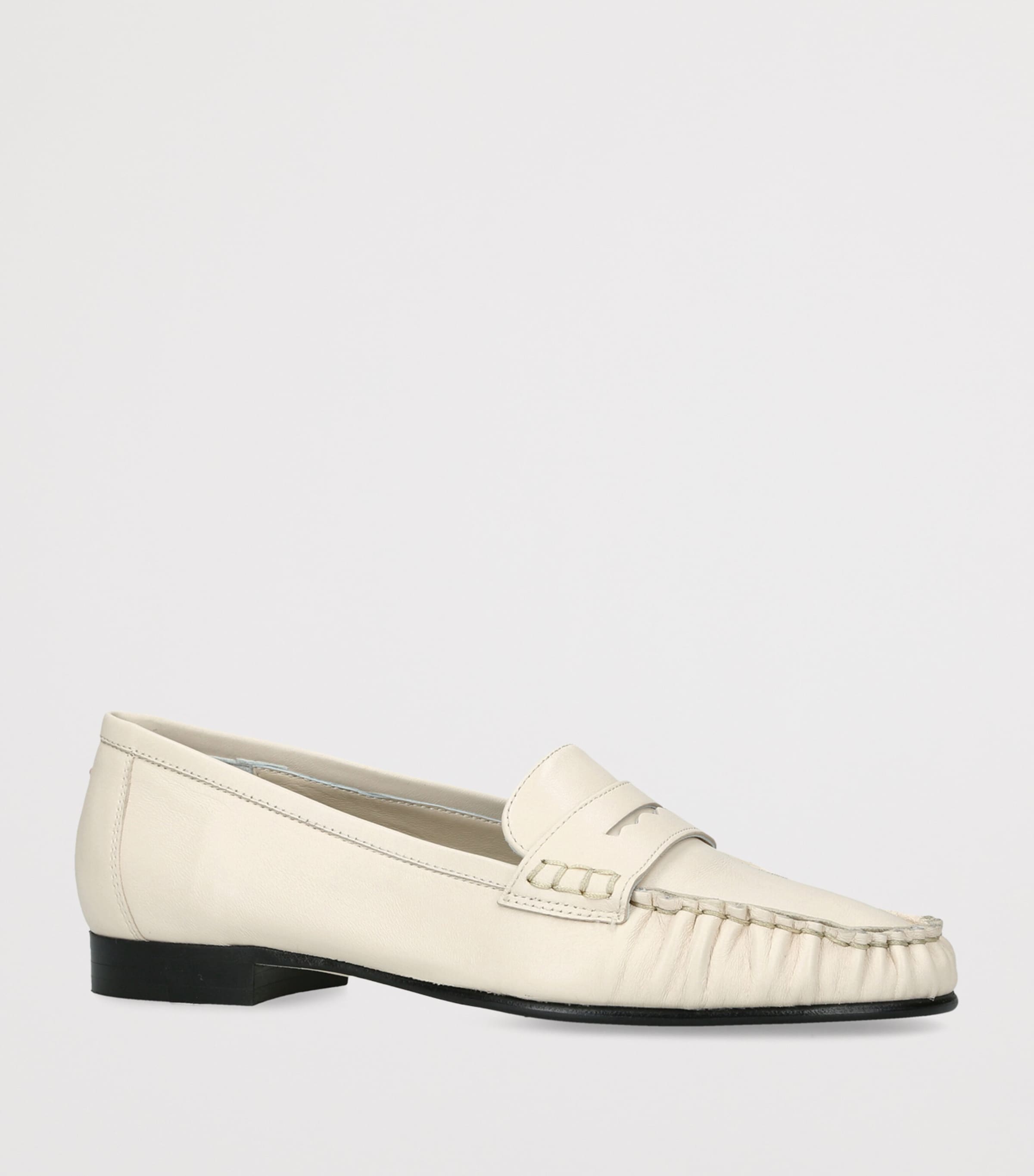aeyde Leather Aldous Loafer Cream Image 2