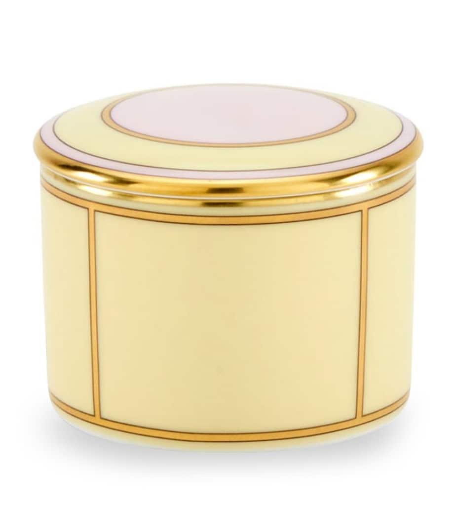 Porcelain Colonna Diva Giallo Trinket Box (8cm) G00134901 Image 1