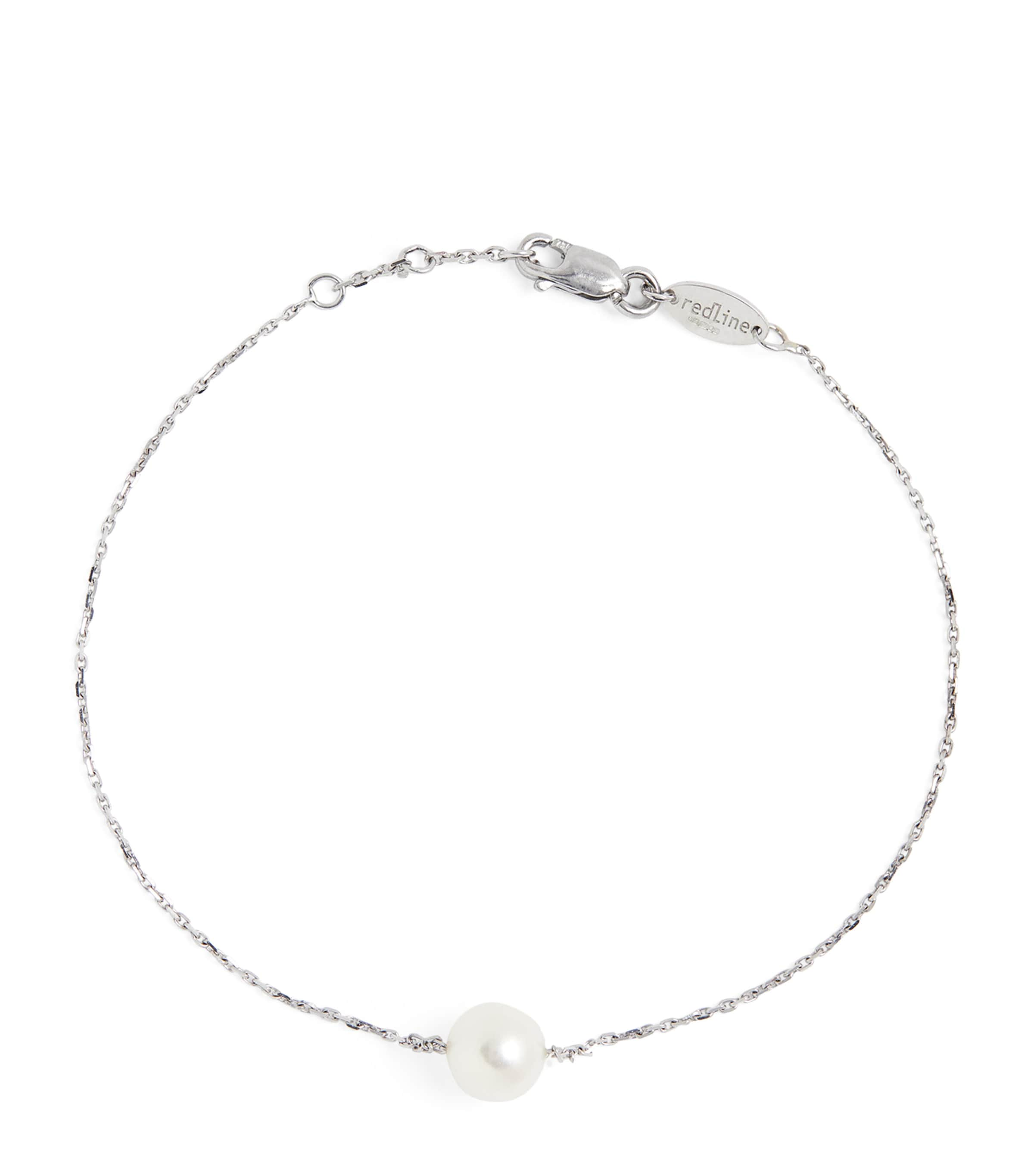 Redline White Gold And Akoya Pearl Sensuelle Chain Bracelet In Metallic