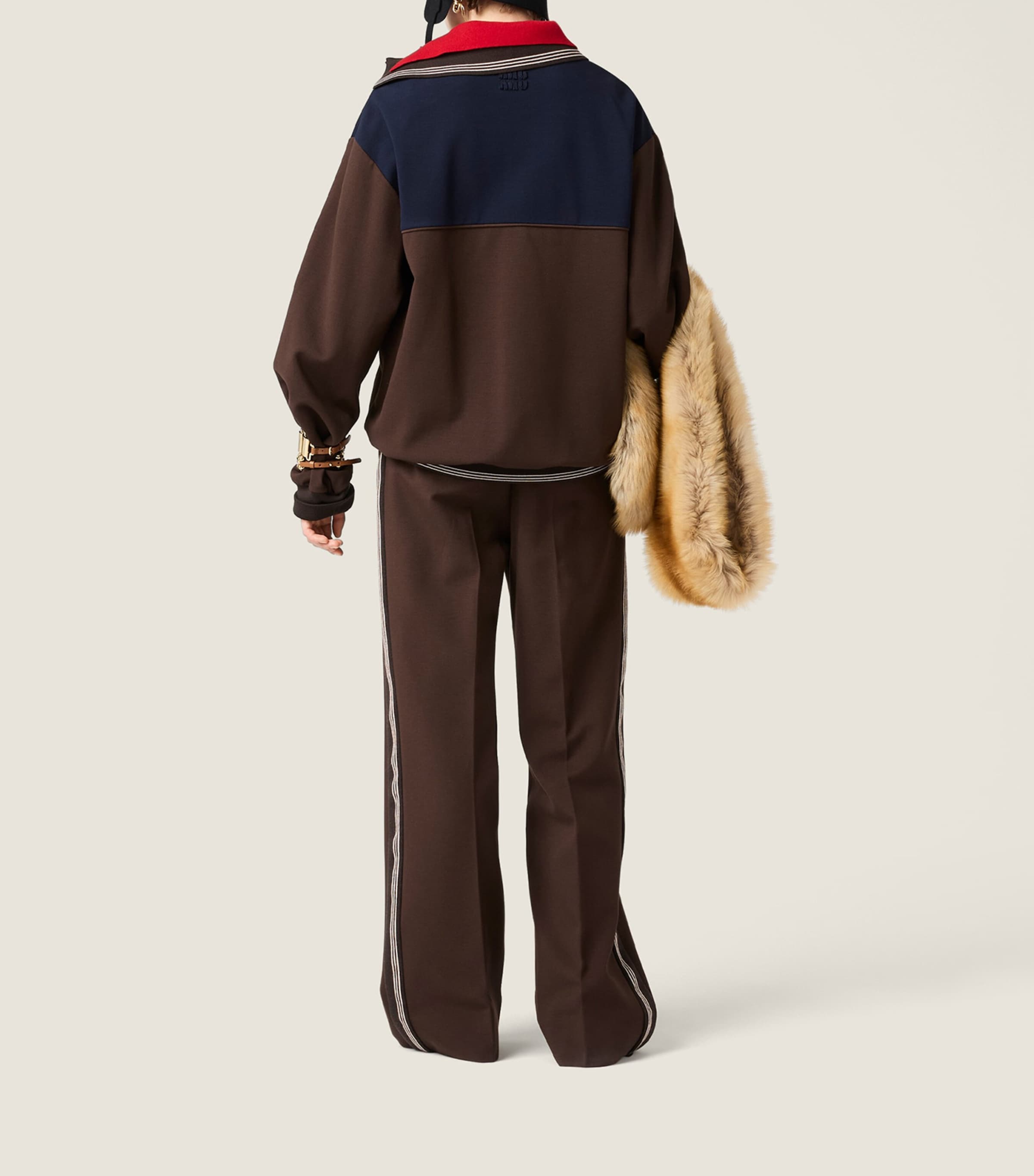 Asymmetric-Zip Polo Sweatshirt F0KGN Image 5