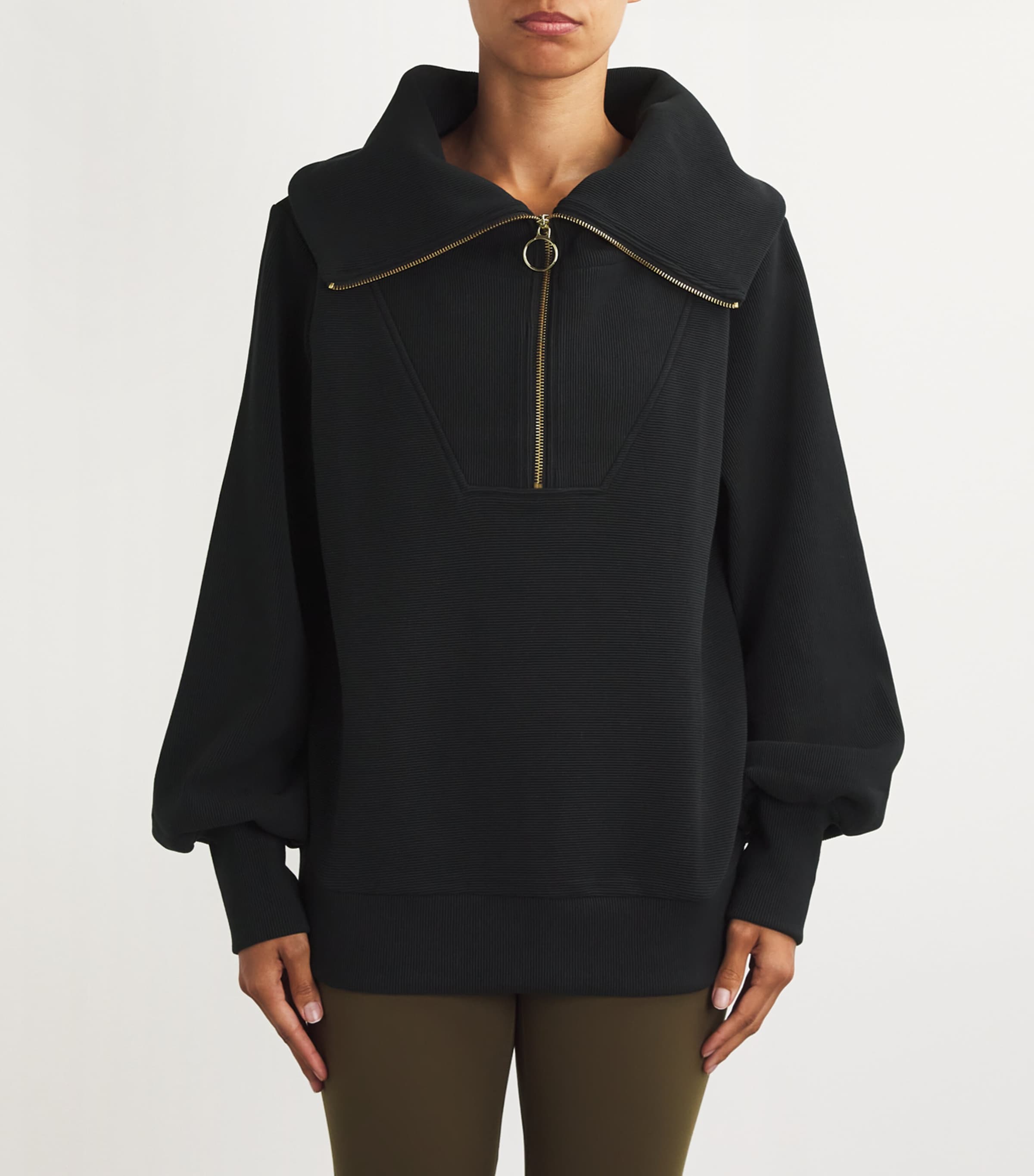 Vine Half-Zip Sweatshirt BLACK Image 3