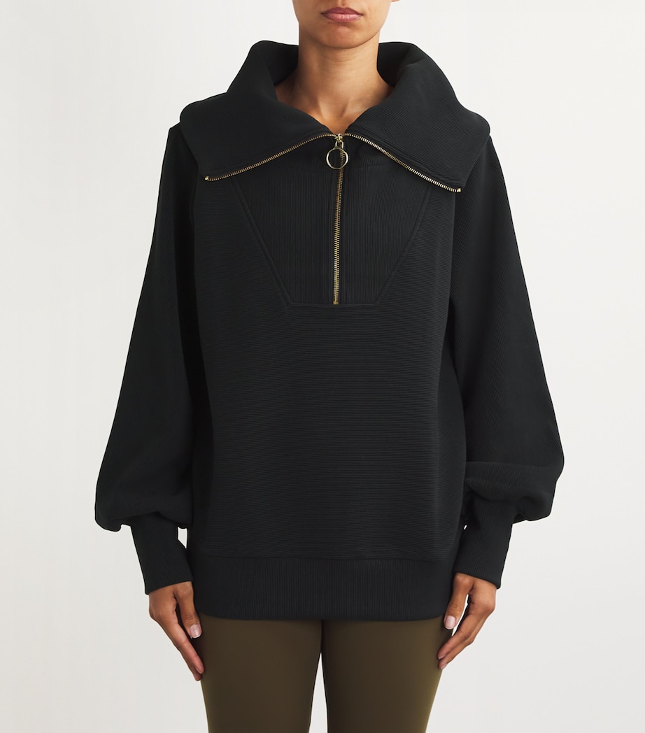 Vine Half-Zip Sweatshirt BLACK Image 3