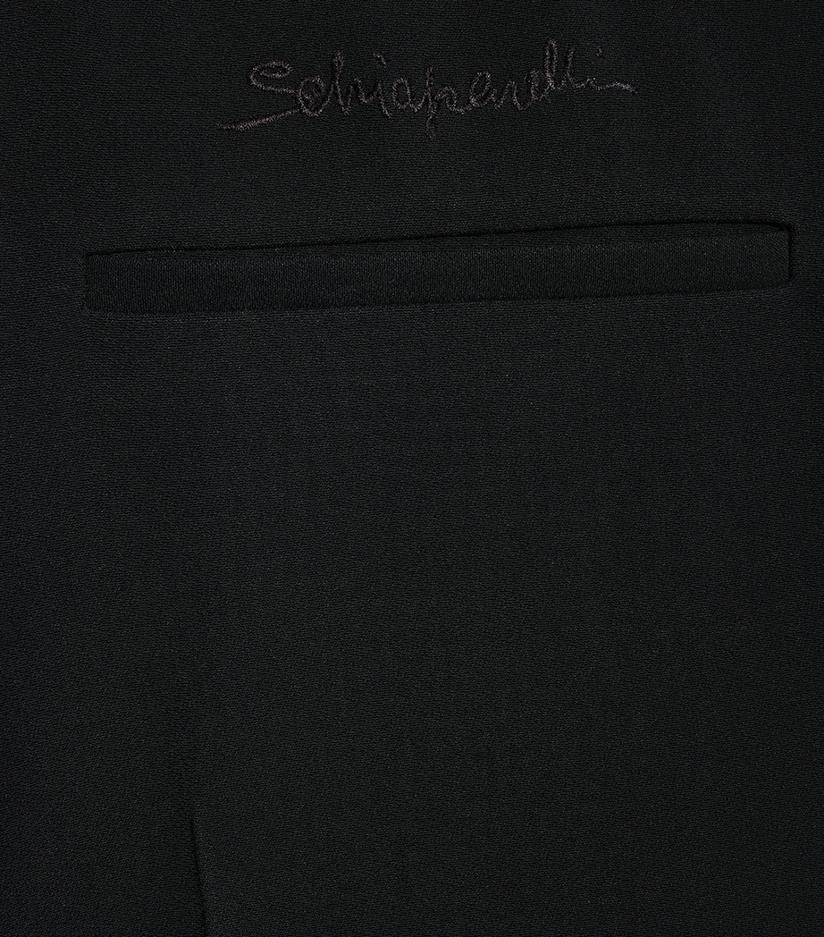 Schiaparelli Womens Virgin Wool Boyfit Trousers Black Image 3