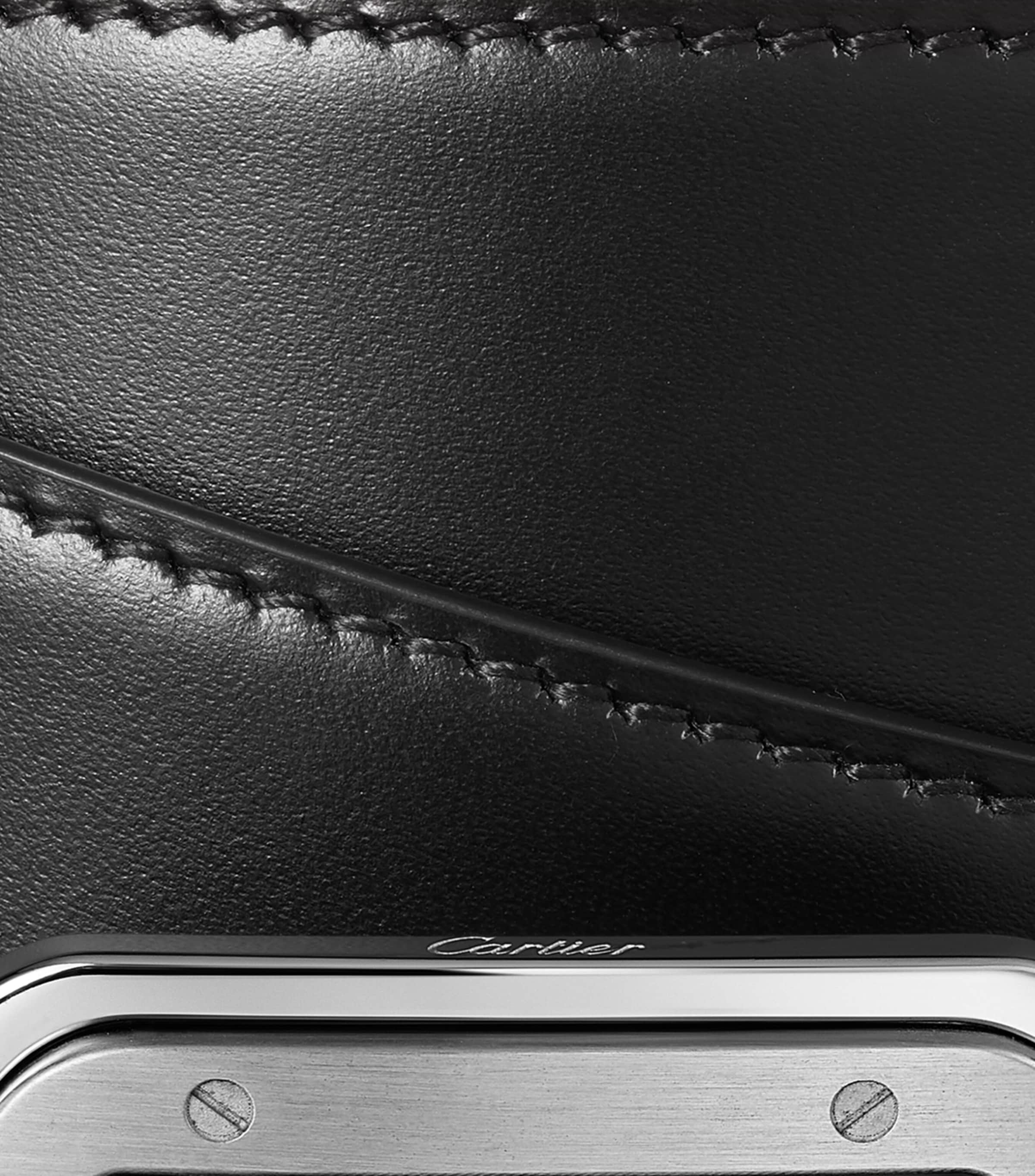 Cartier Leather Reversible Santos de Cartier Belt Black Image 7