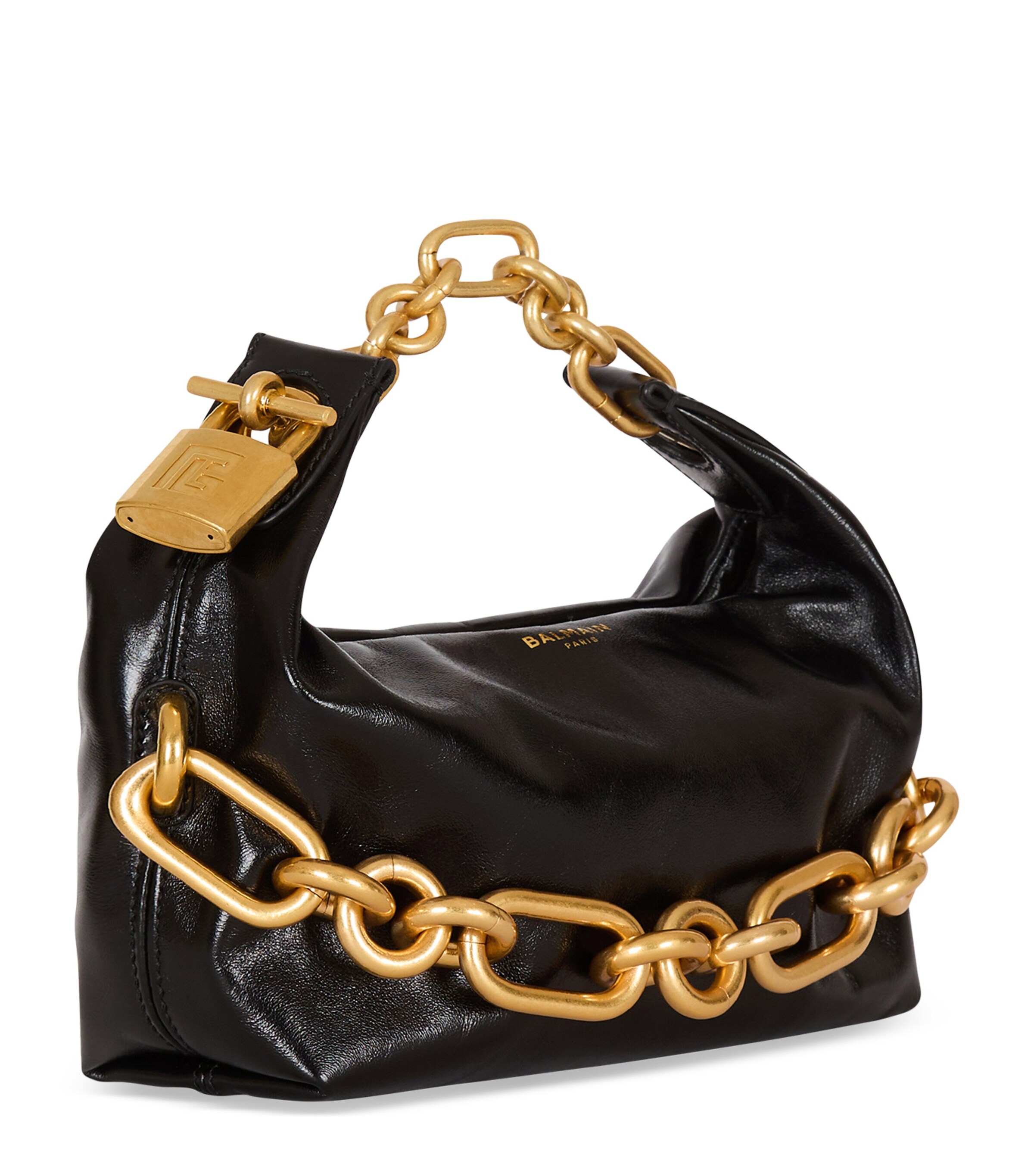 Balmain Mini Leather Sync Shoulder Bag