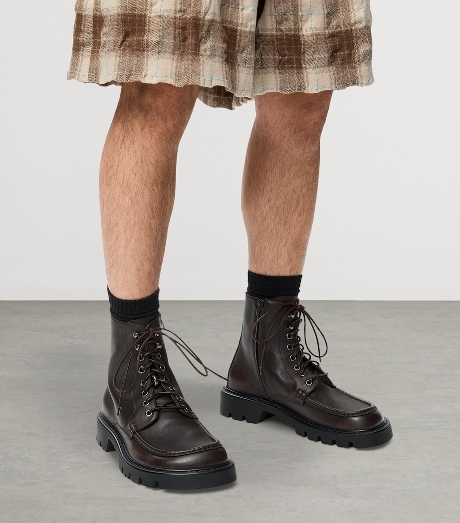 Leather Sierra Boots DARK BROWN Image 2