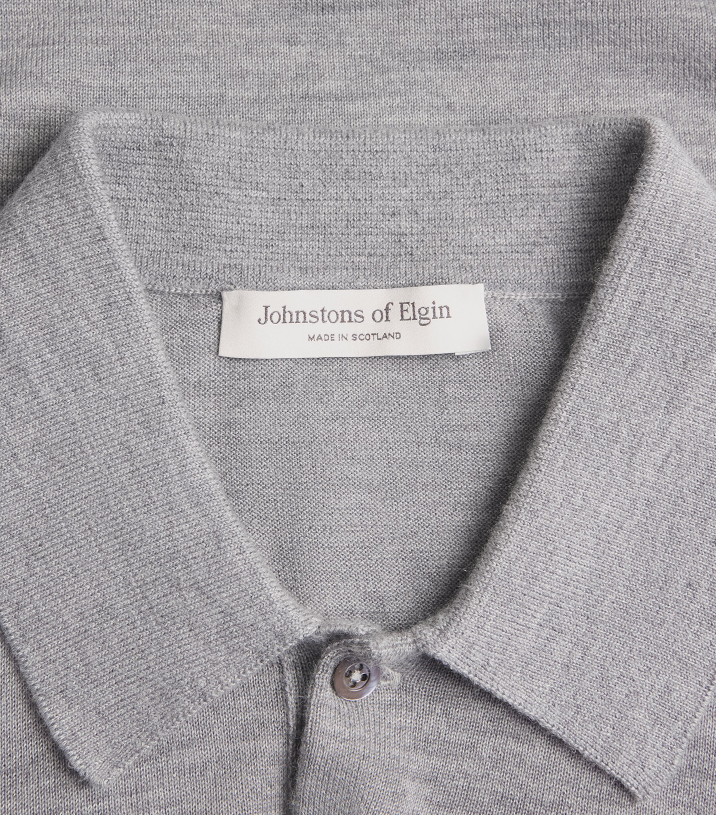 Superfine Cashmere Fin Polo Shirt HA4253 CULLEN GREY Image 5