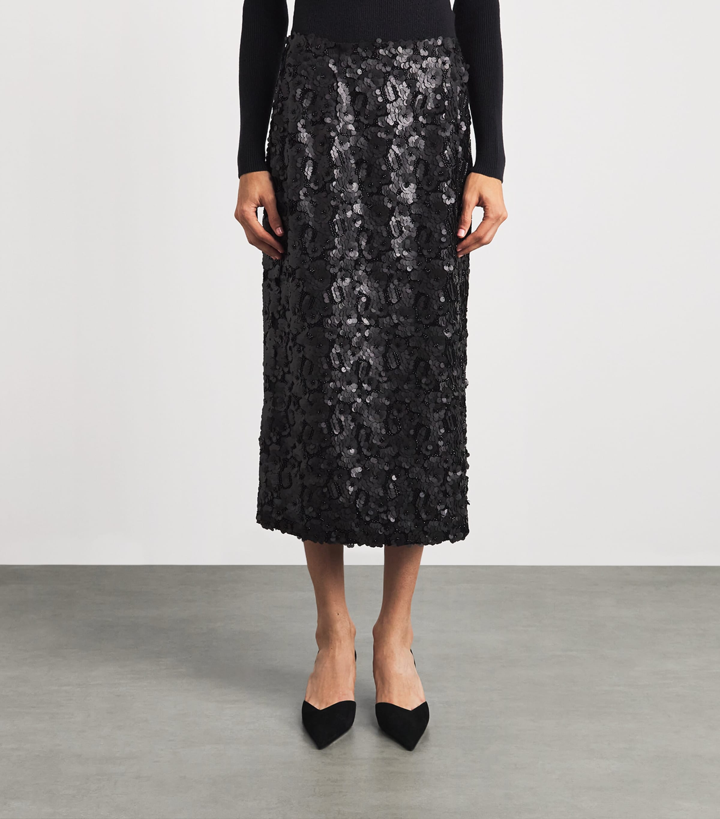 Herskind Womens Anda Midi Skirt Black Image 4