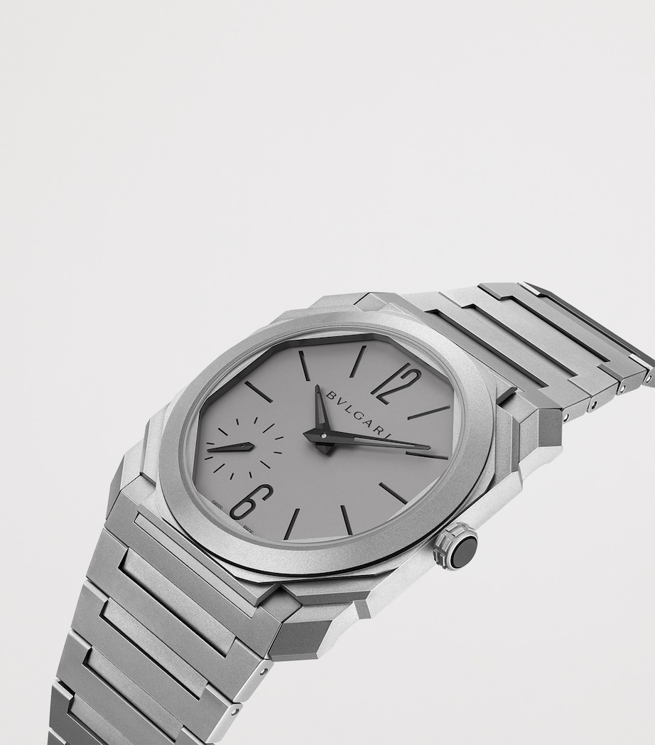 Bvlgari Titanium Octo Finissimo Automatic Watch 37mm Grey Image 8