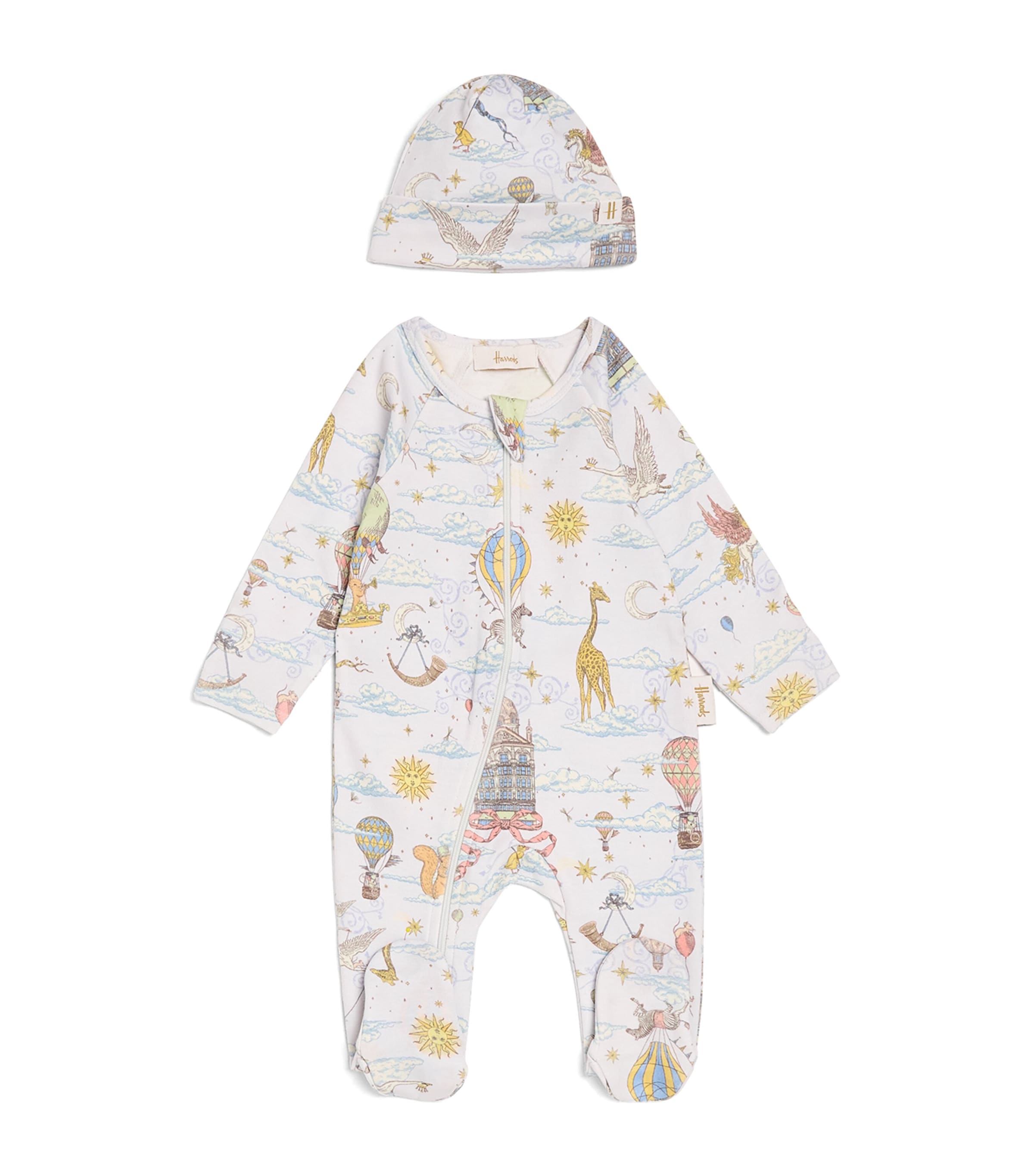 Balloon All-In-One and Hat Gift Set (0-18 Months) BLUE Image 1