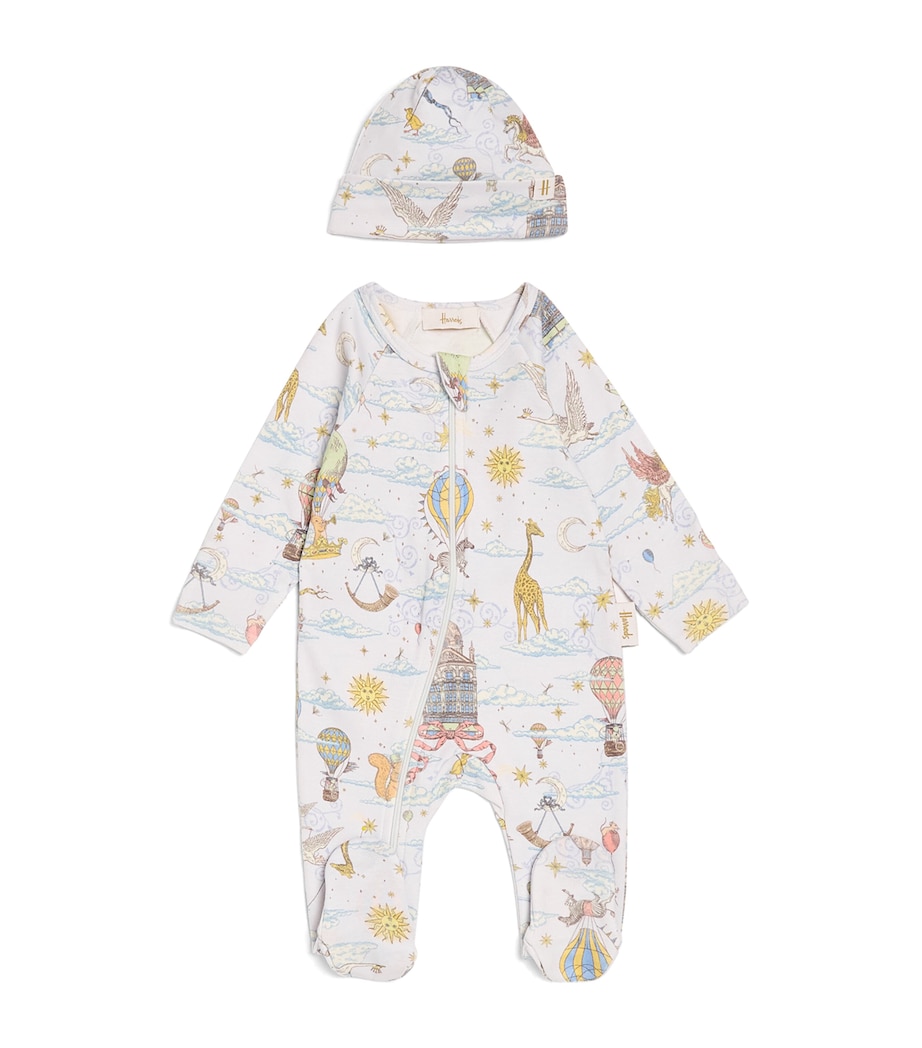 Balloon All-In-One and Hat Gift Set (0-18 Months) BLUE Image 1