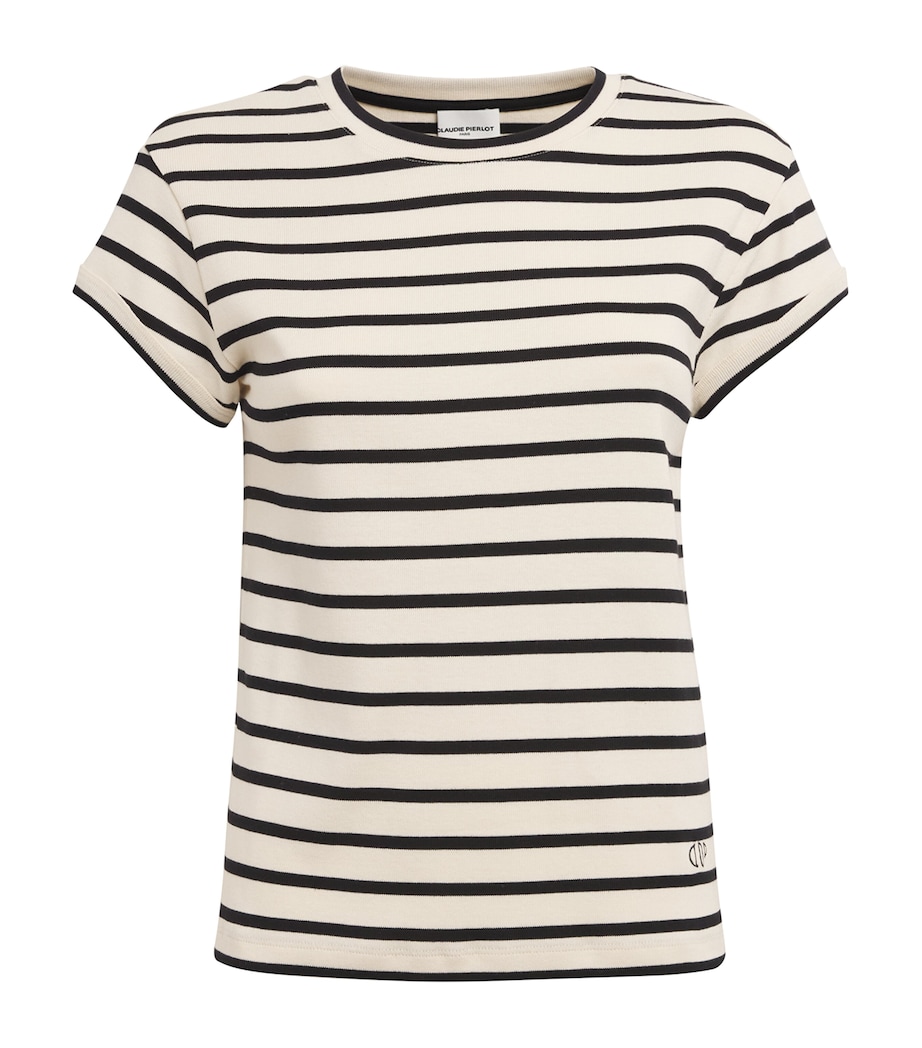 Cotton Striped T-Shirt DUAL-COLOR Image 1