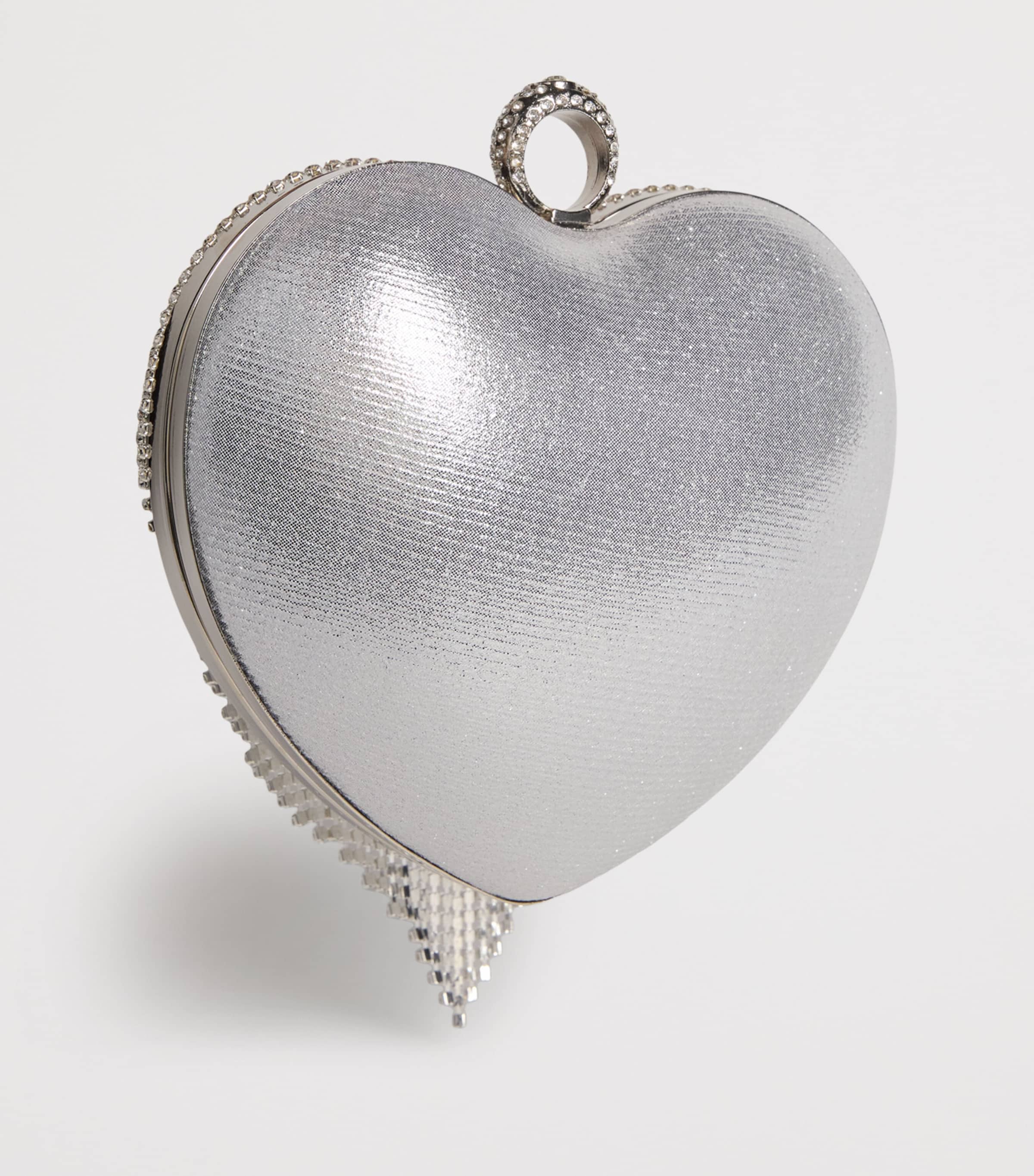 Tassel Heart Top-Handle Bag S-SILVER Image 2