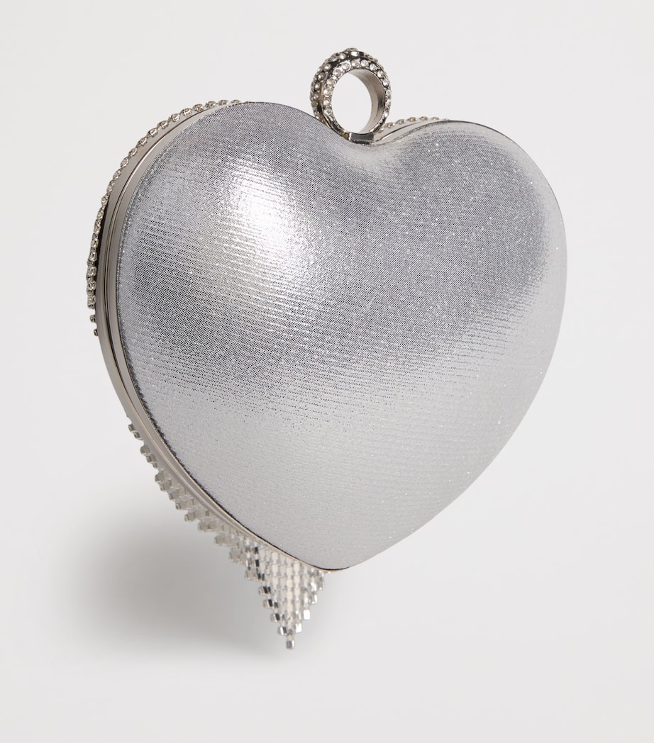 Tassel Heart Top-Handle Bag S-SILVER Image 2