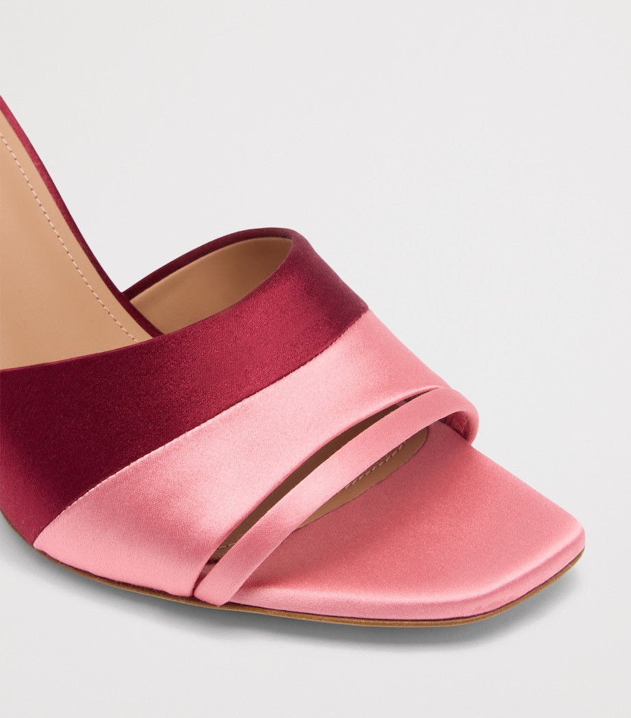 Malone Souliers Satin Roxanne Heeled Sandals 70 Burgundy Image 5