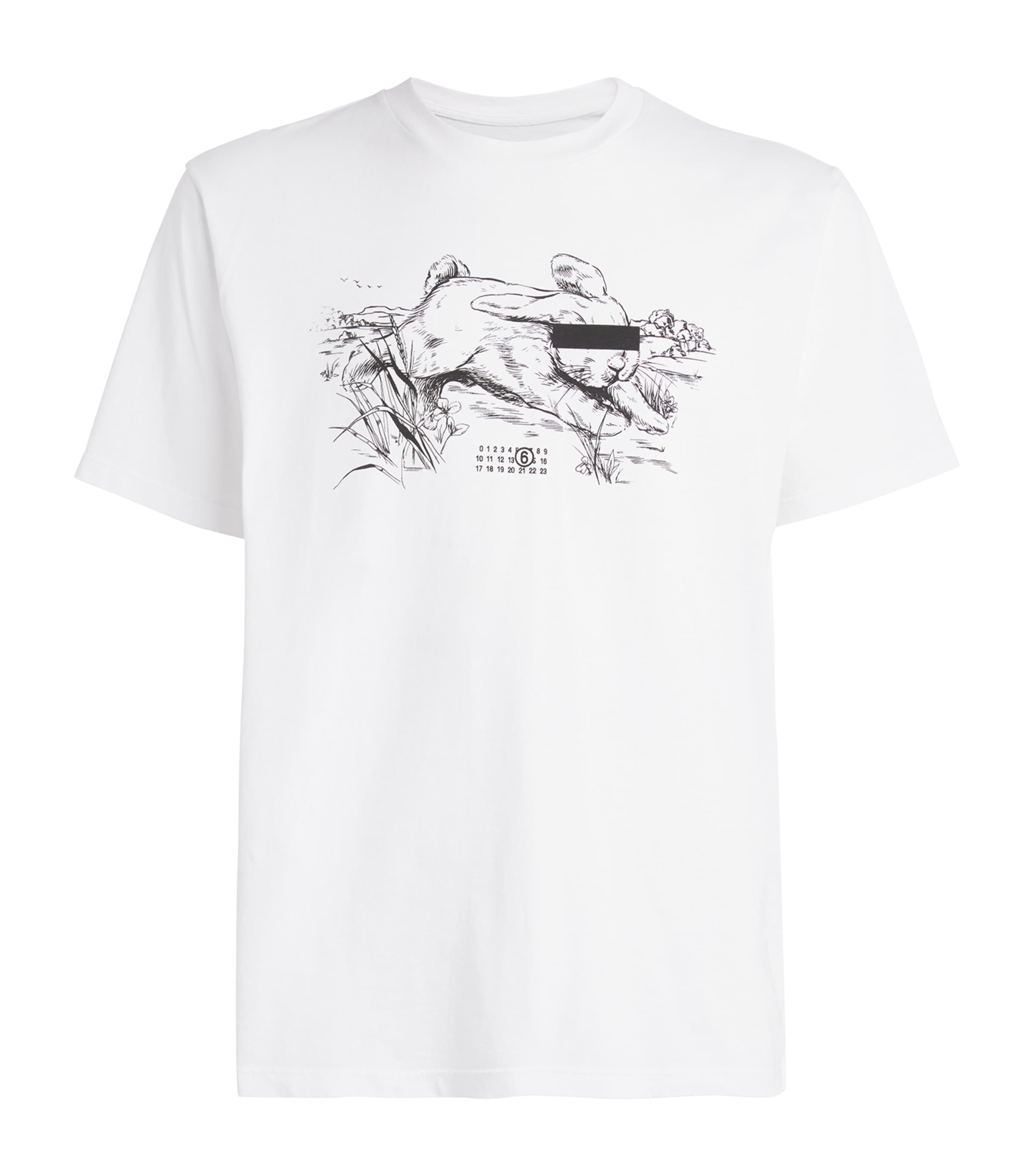 MM6 Maison Margiela Cotton Printed T-Shirt | Harrods AE