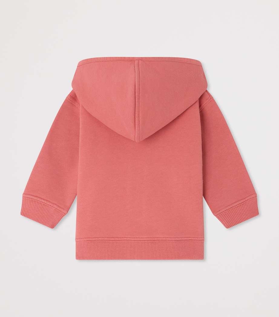 Bonpoint Cotton Embroidered Hoodie (6-18 Months) Upb Framboise Image 2