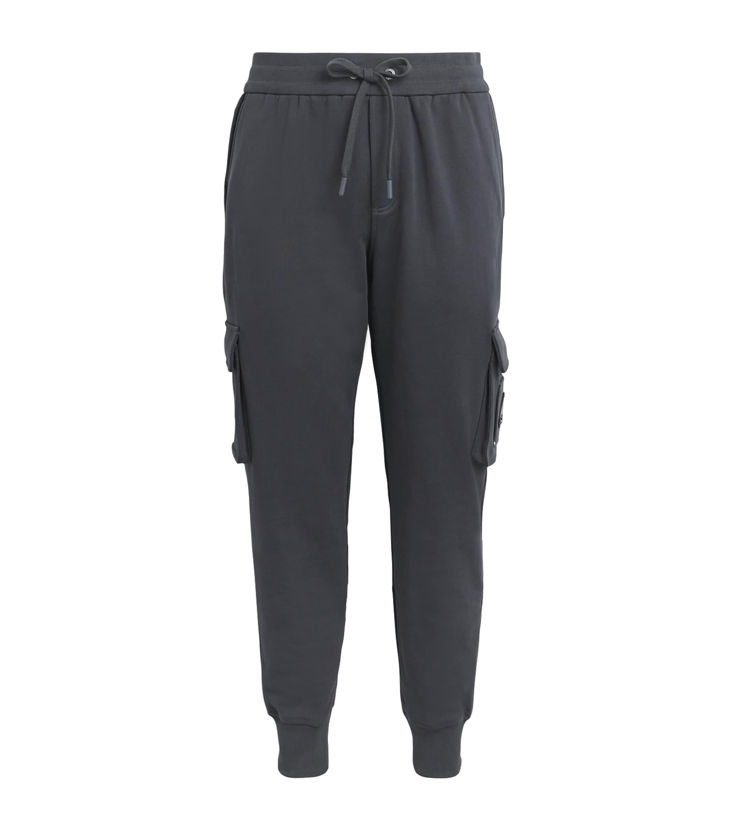 Moose Knuckles Cotton Hartsfield Cargo Sweatpants In Gray