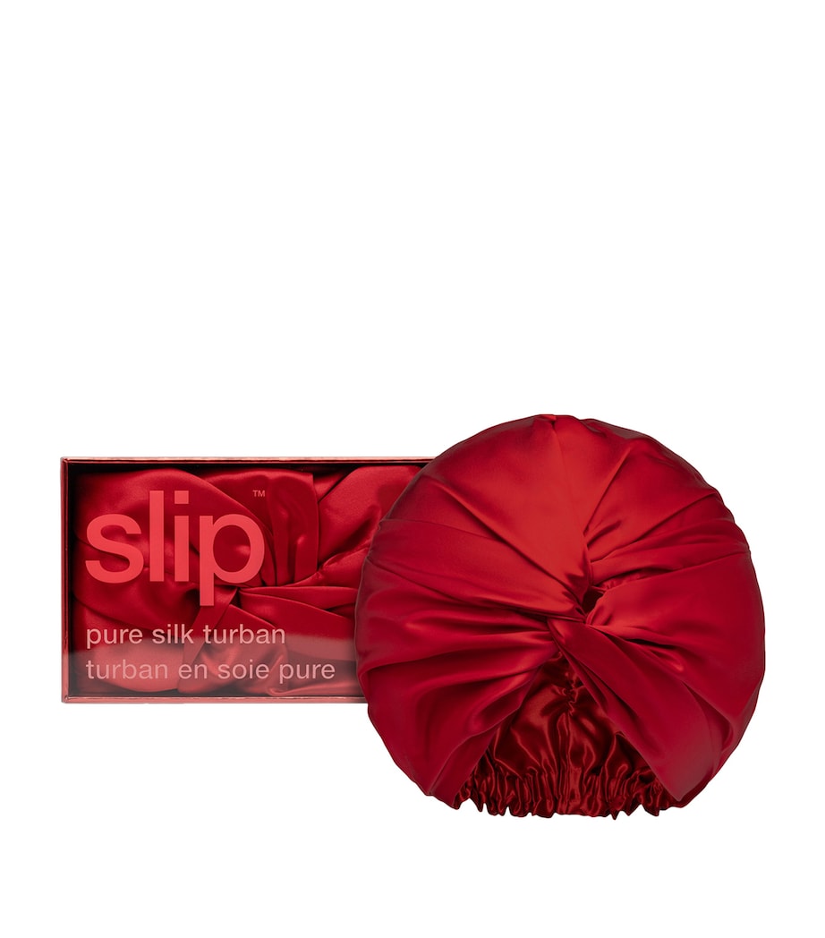 Slip Pure Silk Turban Scarlet Image 1