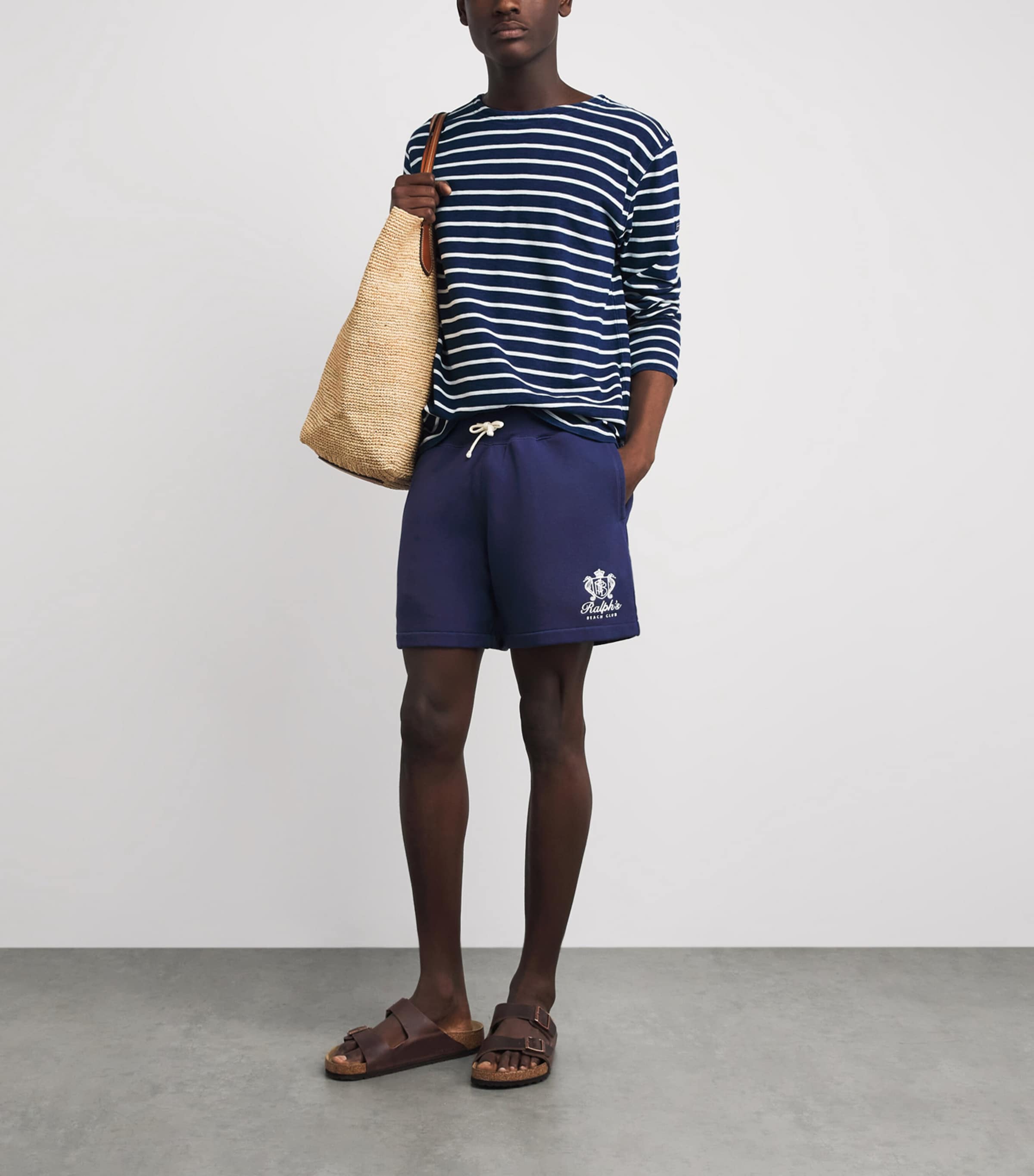 Polo Ralph Lauren Mens Cotton-Blend Beach Club Shorts Dark Cobalt Image 2