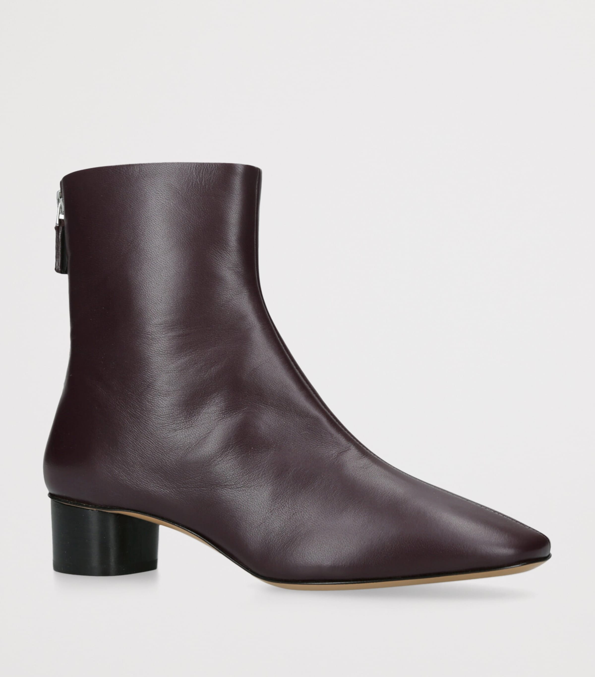 Leather Carole Luna Ankle Boots 40 WINE Image 3