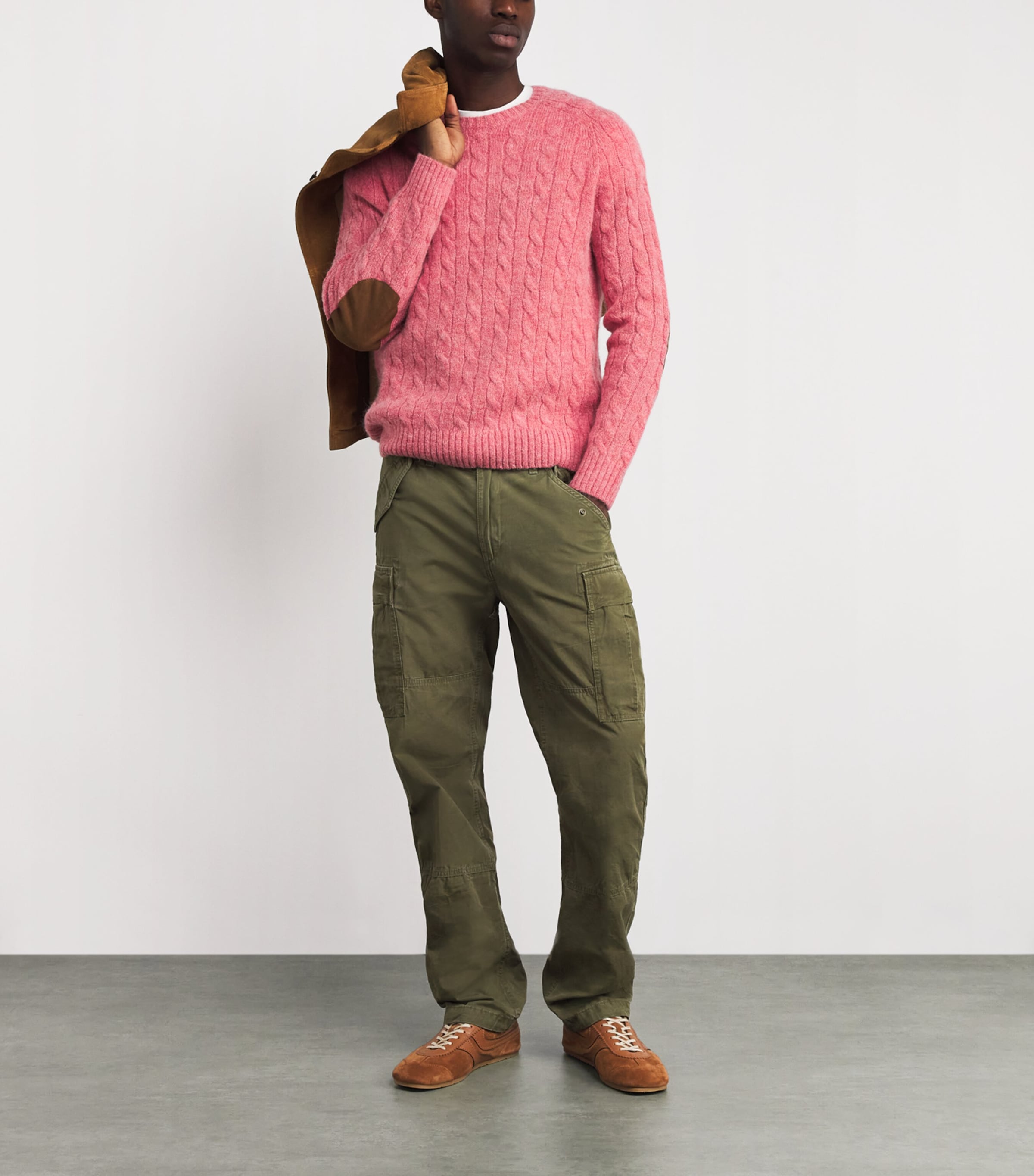 Cotton Cargo Trousers GREEN Image 2