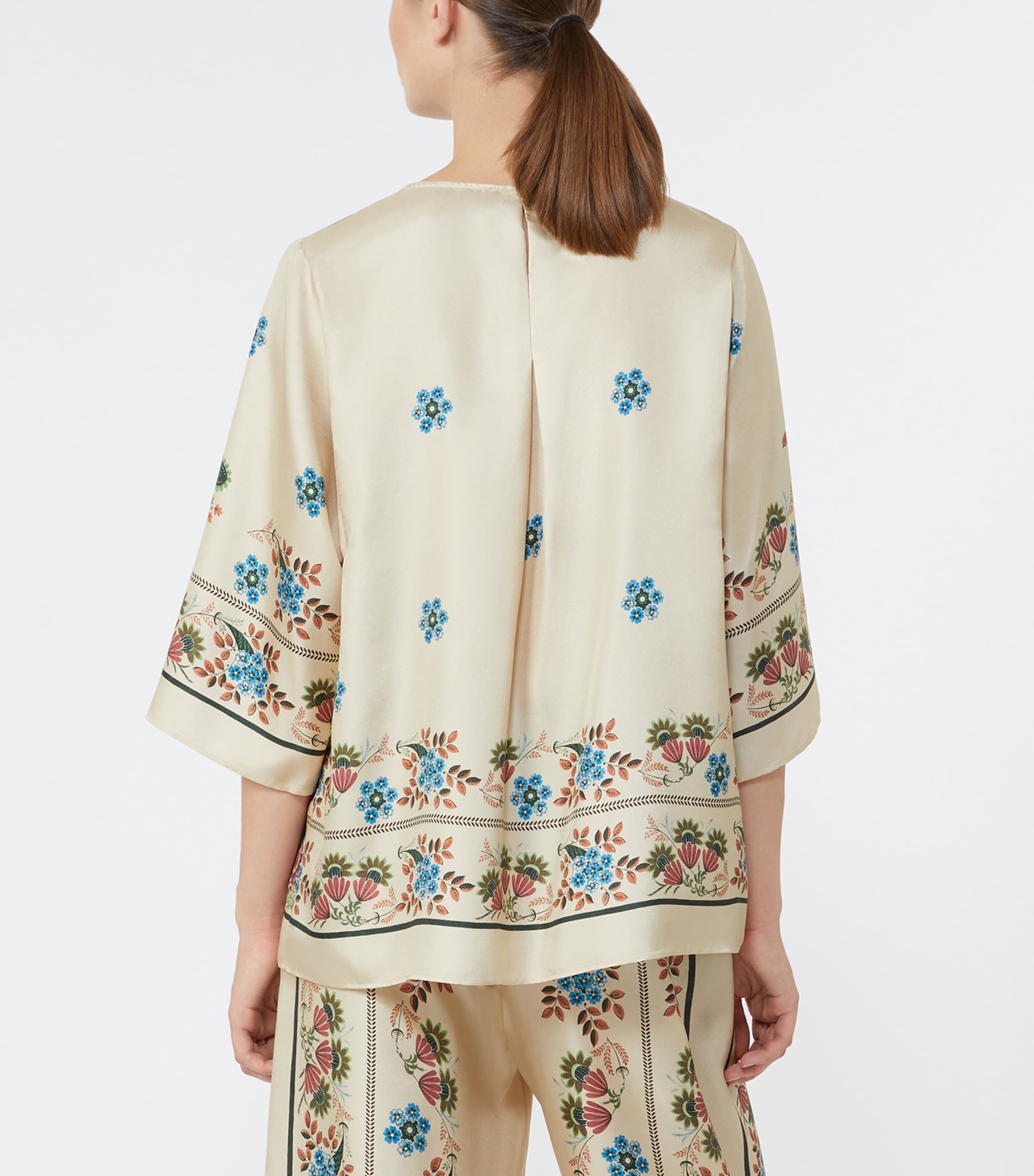 Weekend Max Mara Womens Silk Printed Blouse Ivory Image 4