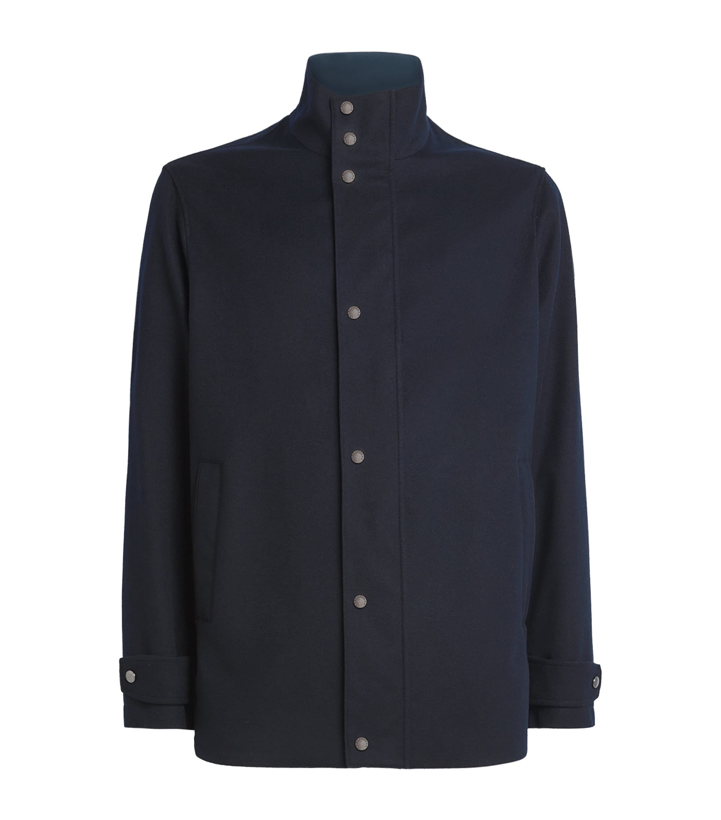 Paul & Shark Cashmere Green Storm System Car Coat In Blue