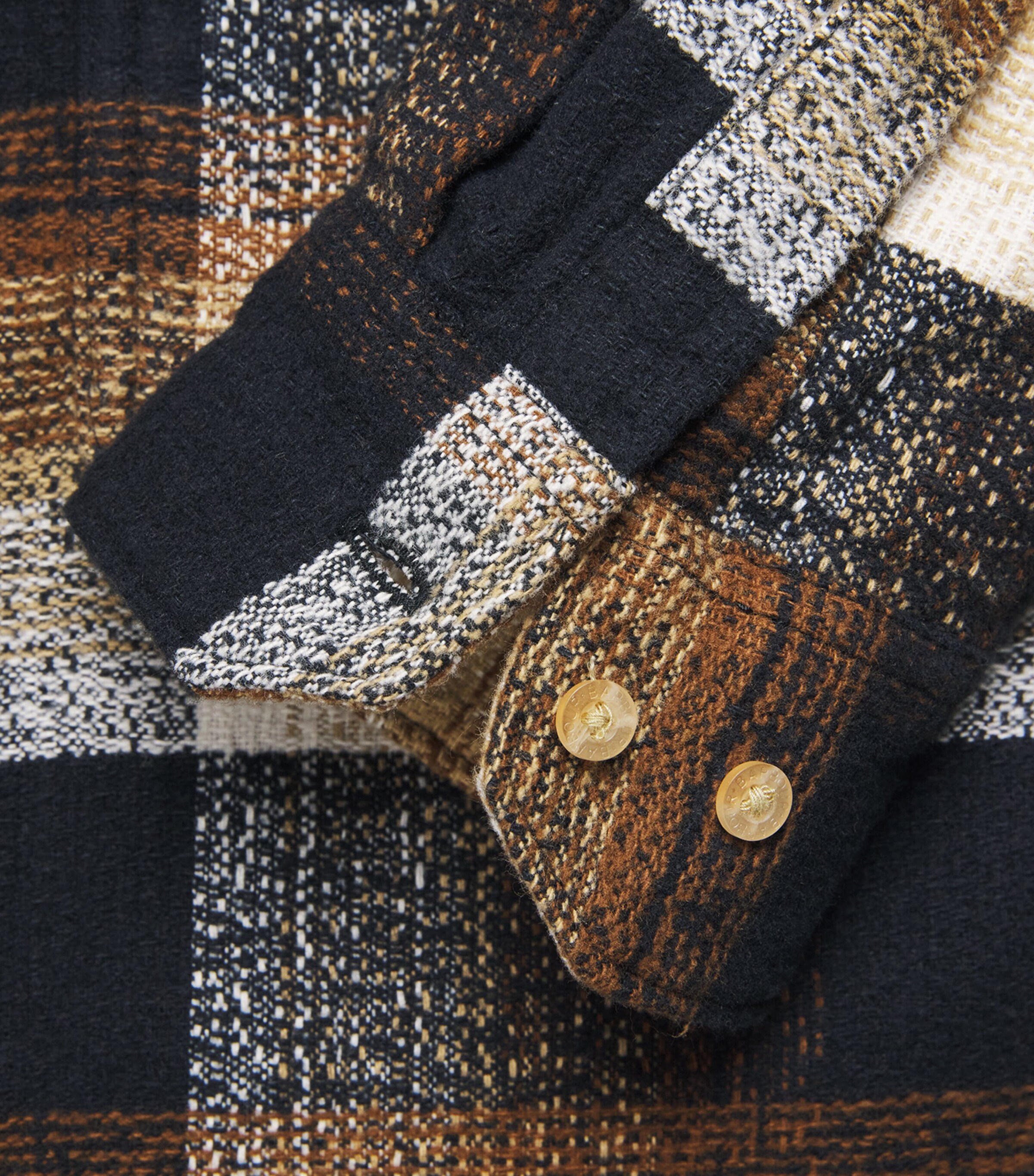 Barbour Mens Cotton Check Woodfoot Relaxed Shirt Black Image 6