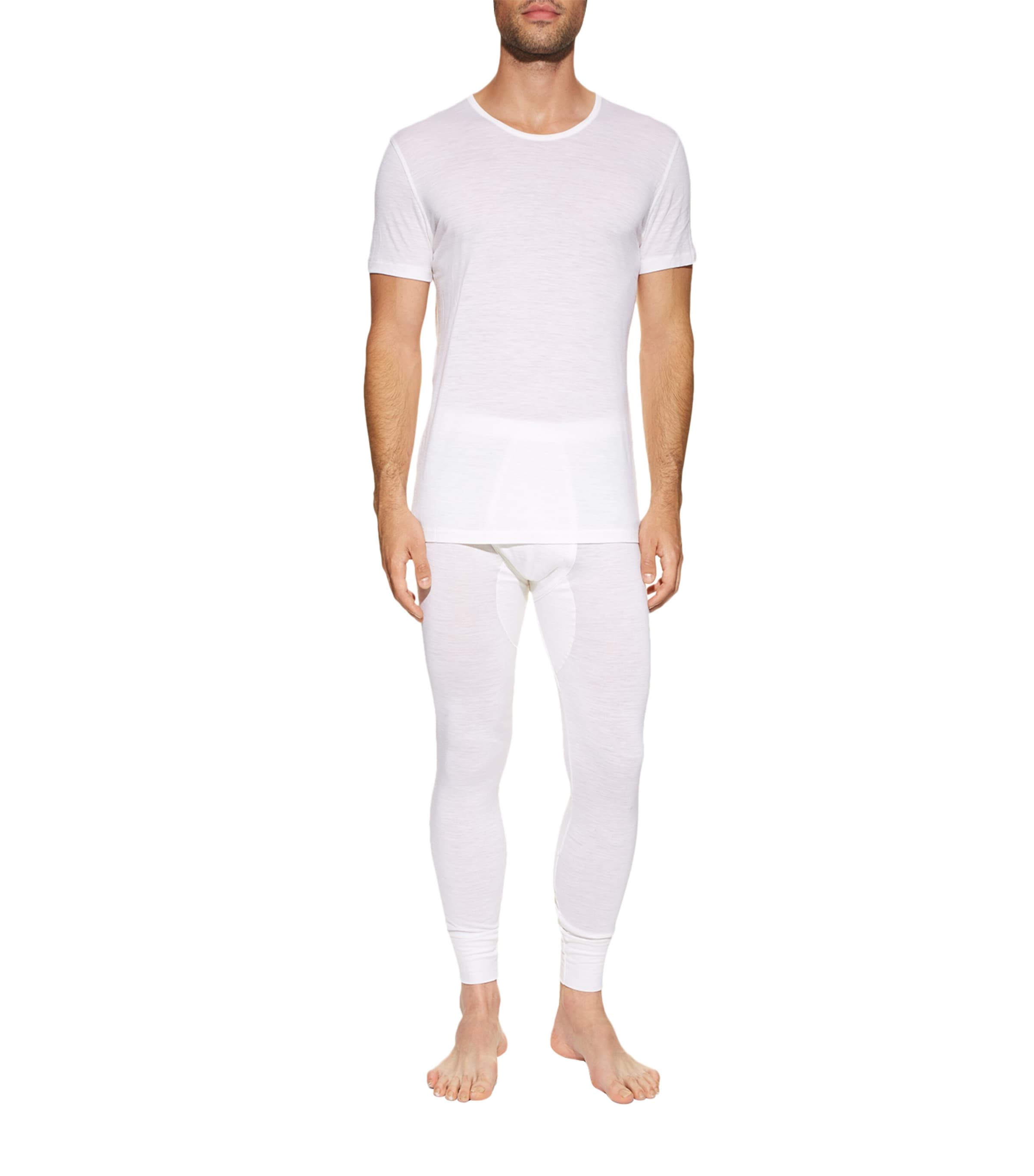 Wool and Silk Short Sleeve Top IVORY Image 4