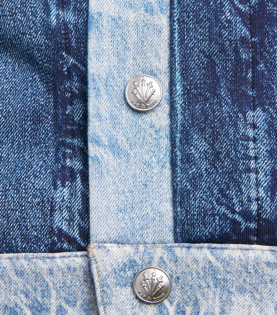 Contrast-Trim Miramar Denim Jacket DBLIN Image 5