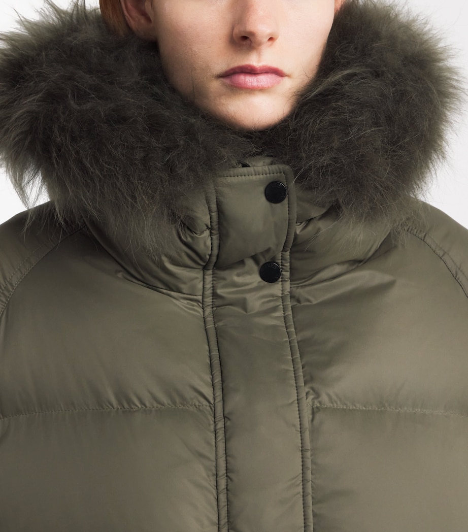 Down Fox Fur-Trim Puffer Jacket A8077 Image 4