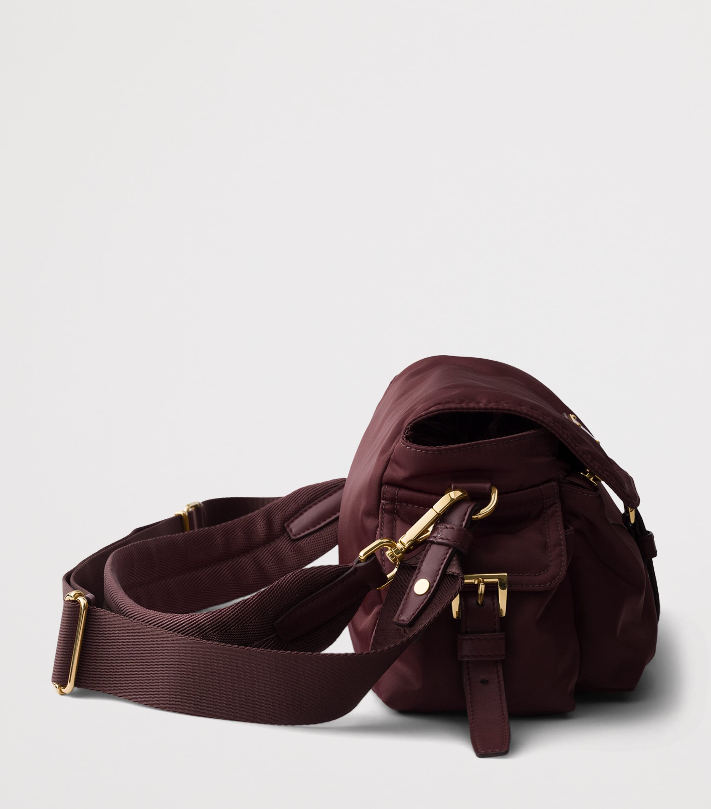 Prada Medium Re-Nylon Explore Shoulder Bag Burgundy Image 5