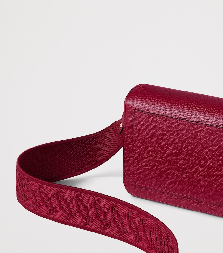 Leather C de Cartier East-West Shoulder Bag CHERRY Image 2