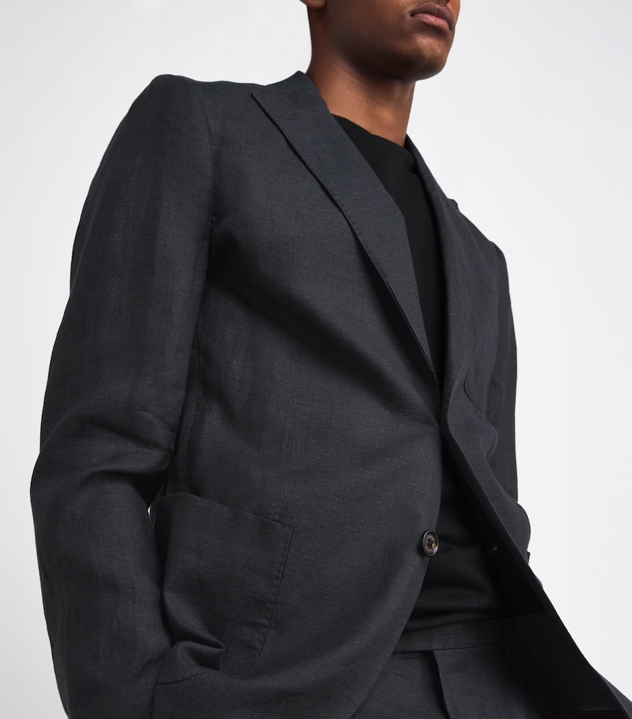 x Harrods Linen Blazer NERO Image 6