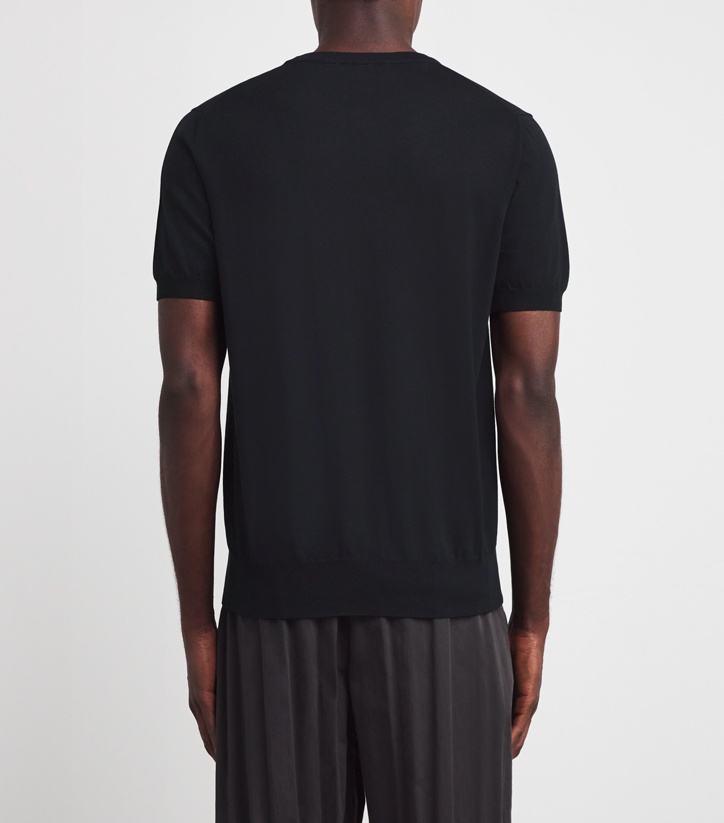 Canali Mens Cotton Crew-Neck T-Shirt Image 4