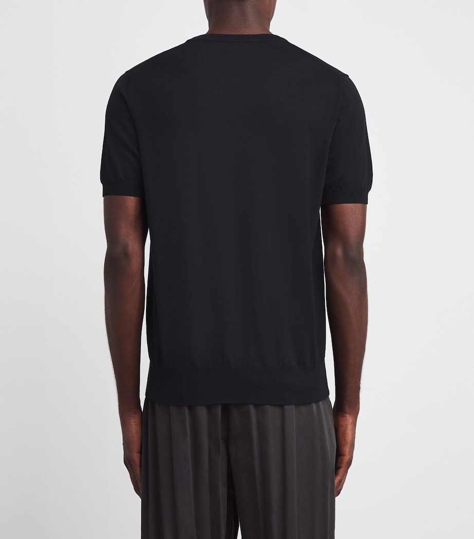 Canali Mens Cotton Crew-Neck T-Shirt Image 4