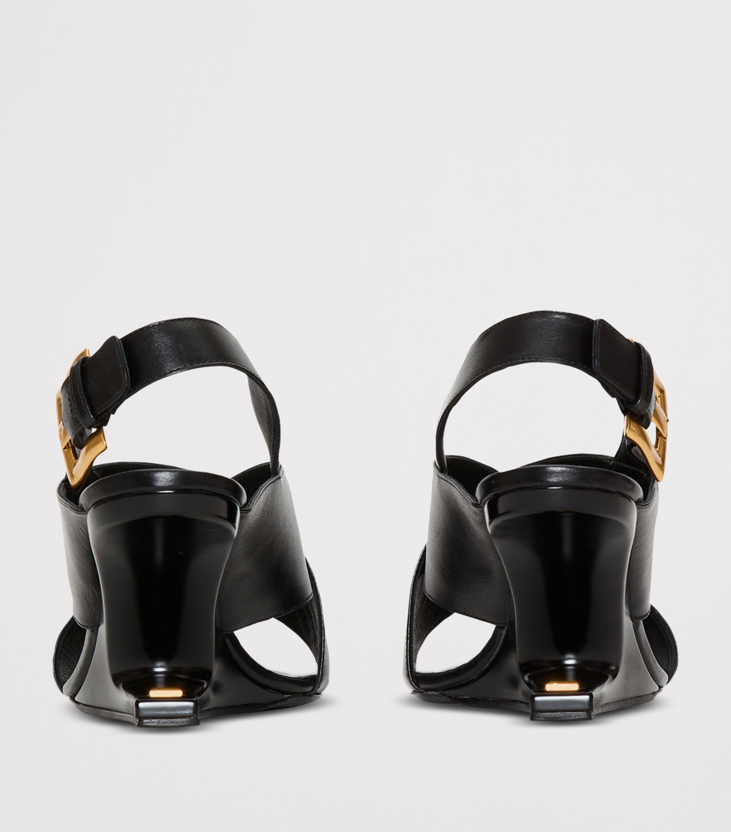 Balmain Leather Anthem No-Wedge Heeled Sandals 75 Noir Image 5