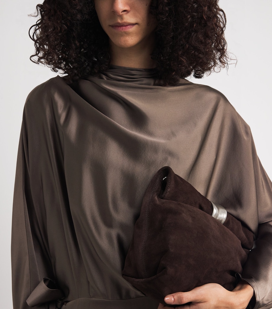 Silk-Blend Phoebe Maxi Dress TRUFFLE Image 4