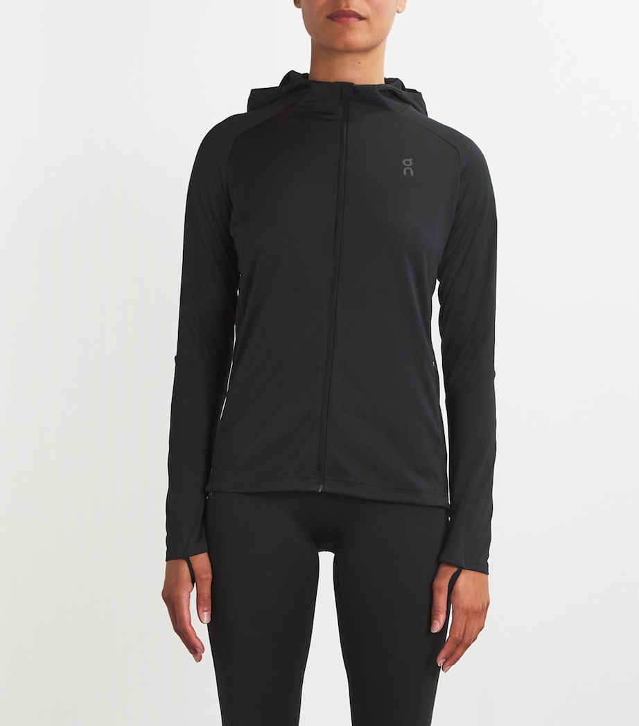 On Womens Zip-Up Climate Hoodie Black Image 3
