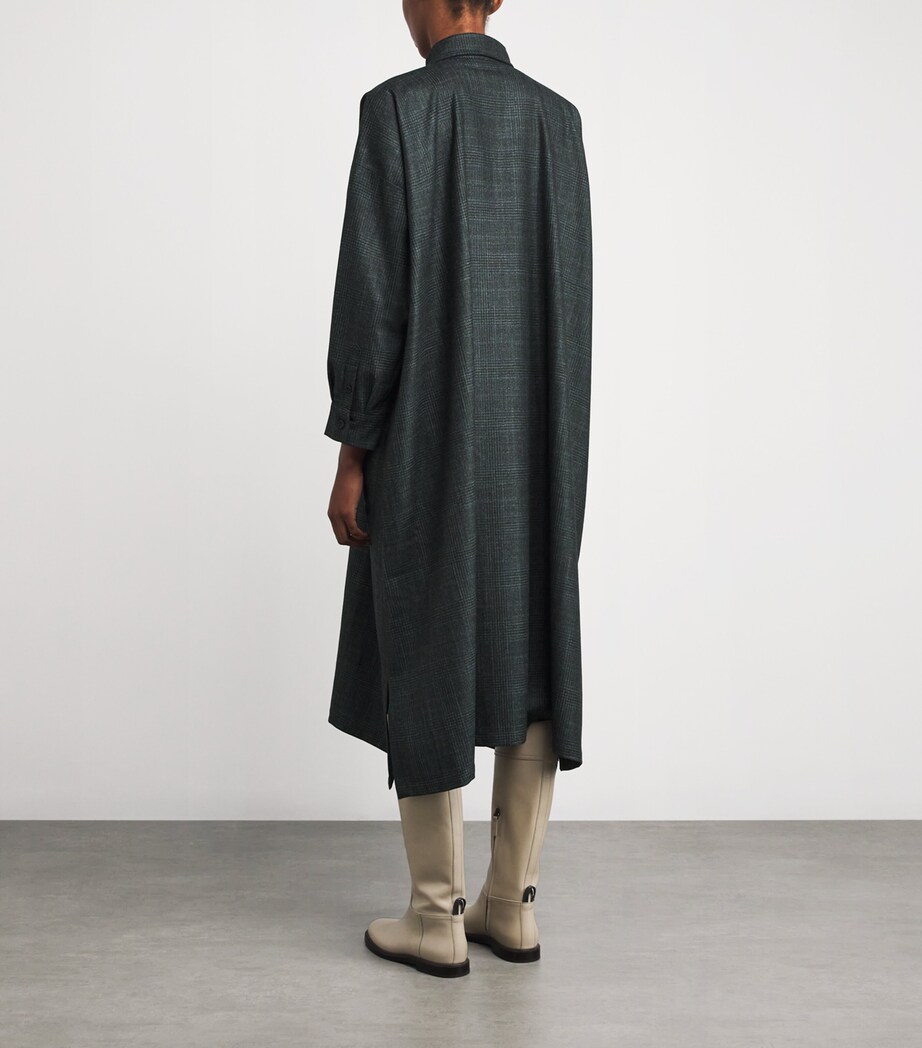 Wool-Silk-Cashmere Midi Shirt Dress DRKFRST Image 3