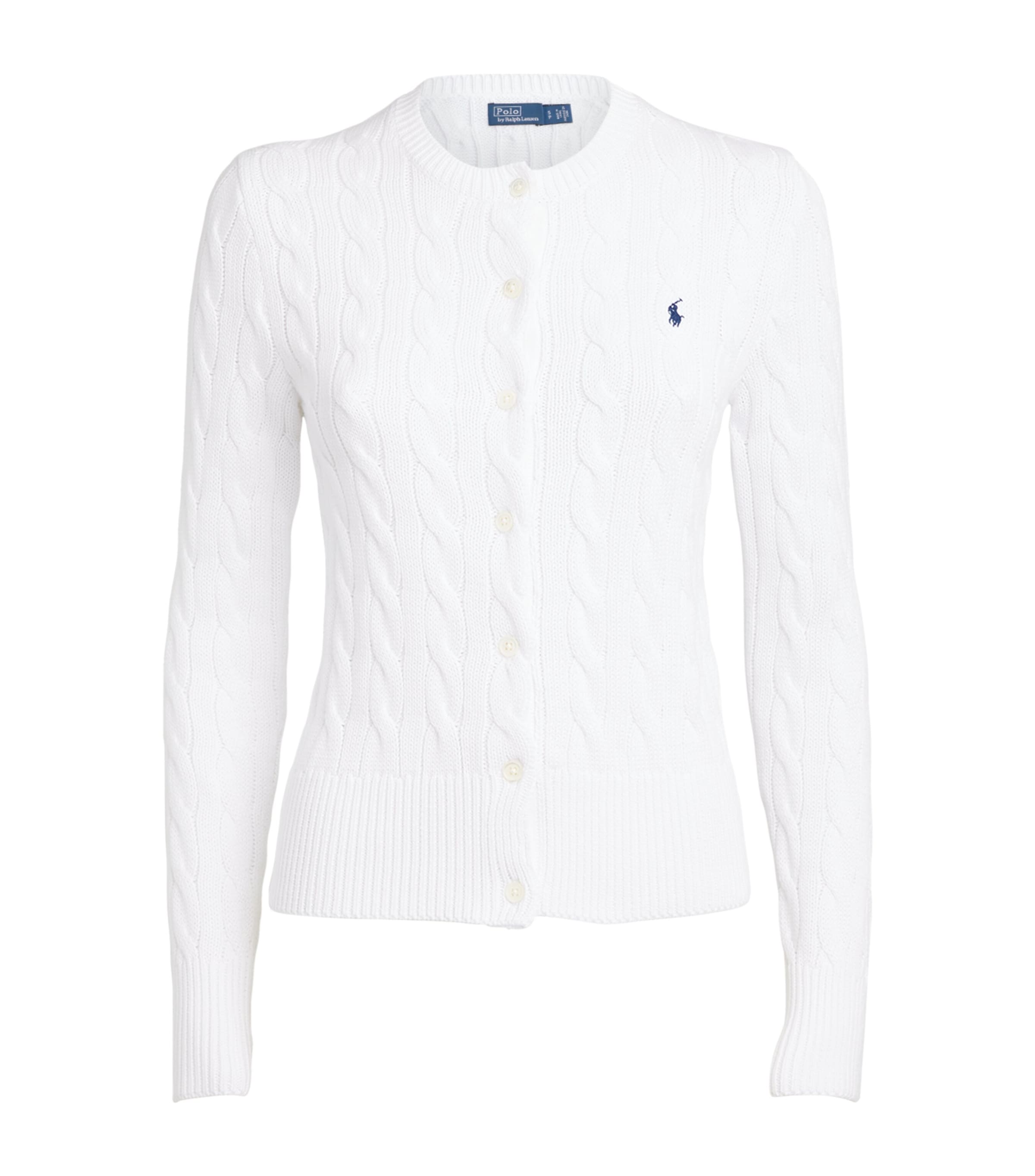 Polo Ralph Lauren Cotton Cable-knit Cardigan In White