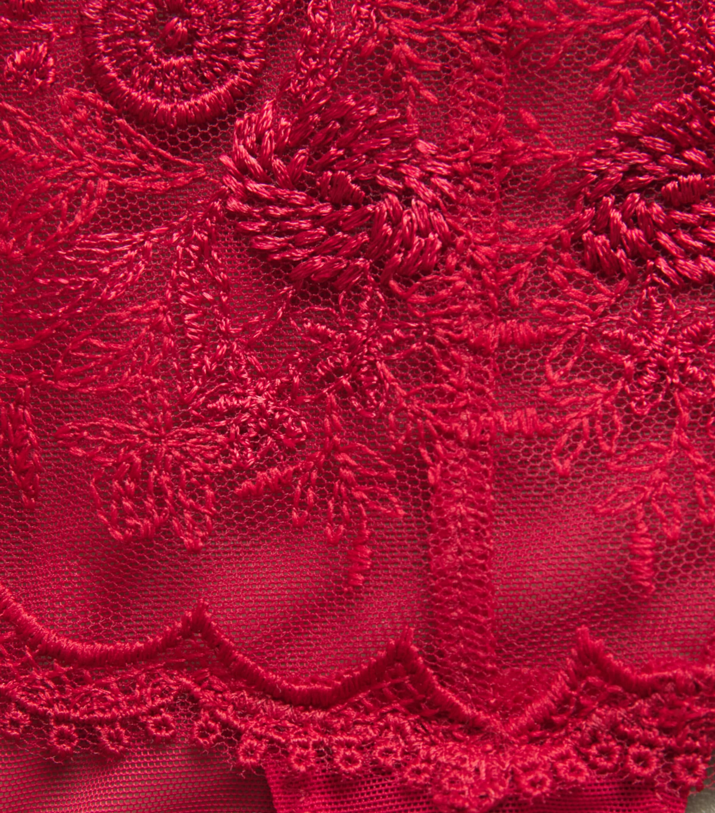 Simone Perele Womens Lace Intrigue Tanga Briefs Opera Red Image 4
