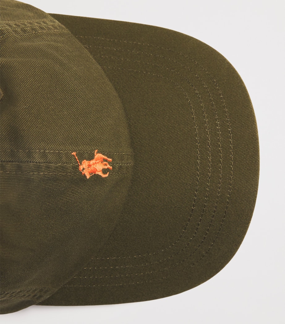 Cotton Polo Pony Baseball Cap CANOPY OLIVE Image 3