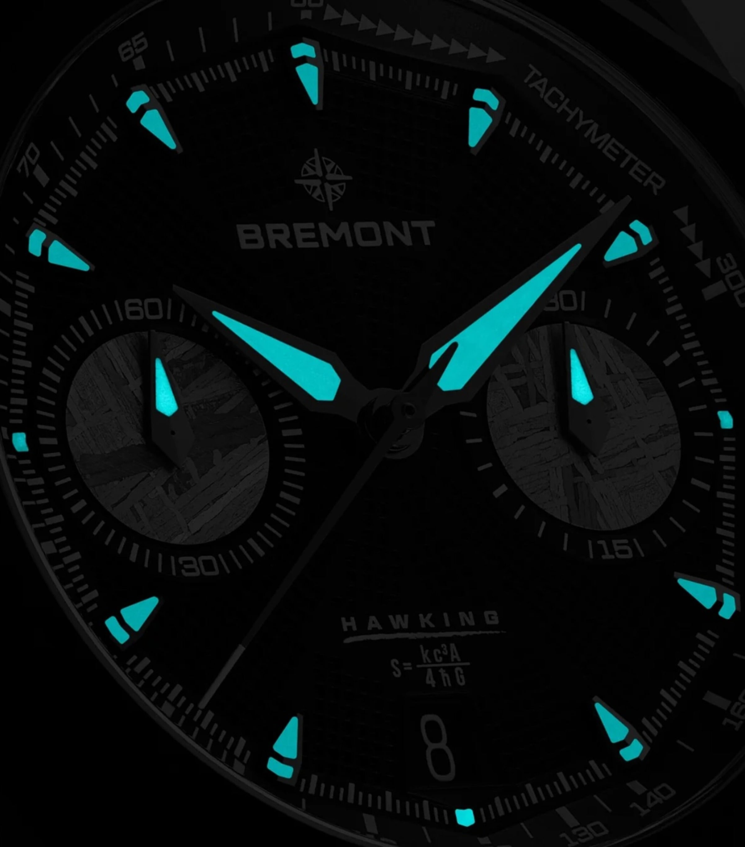 Bremont Stainless Steel Supernova Hawking Chronograph Watch 41mm Black Image 6