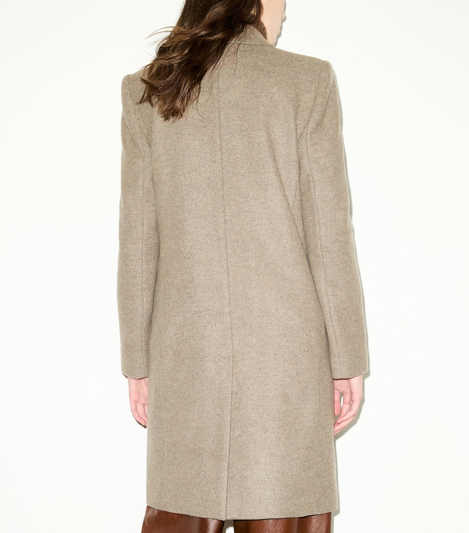 MAX&Co. Womens Virgin Wool-Blend Coat Melange Grey Image 3